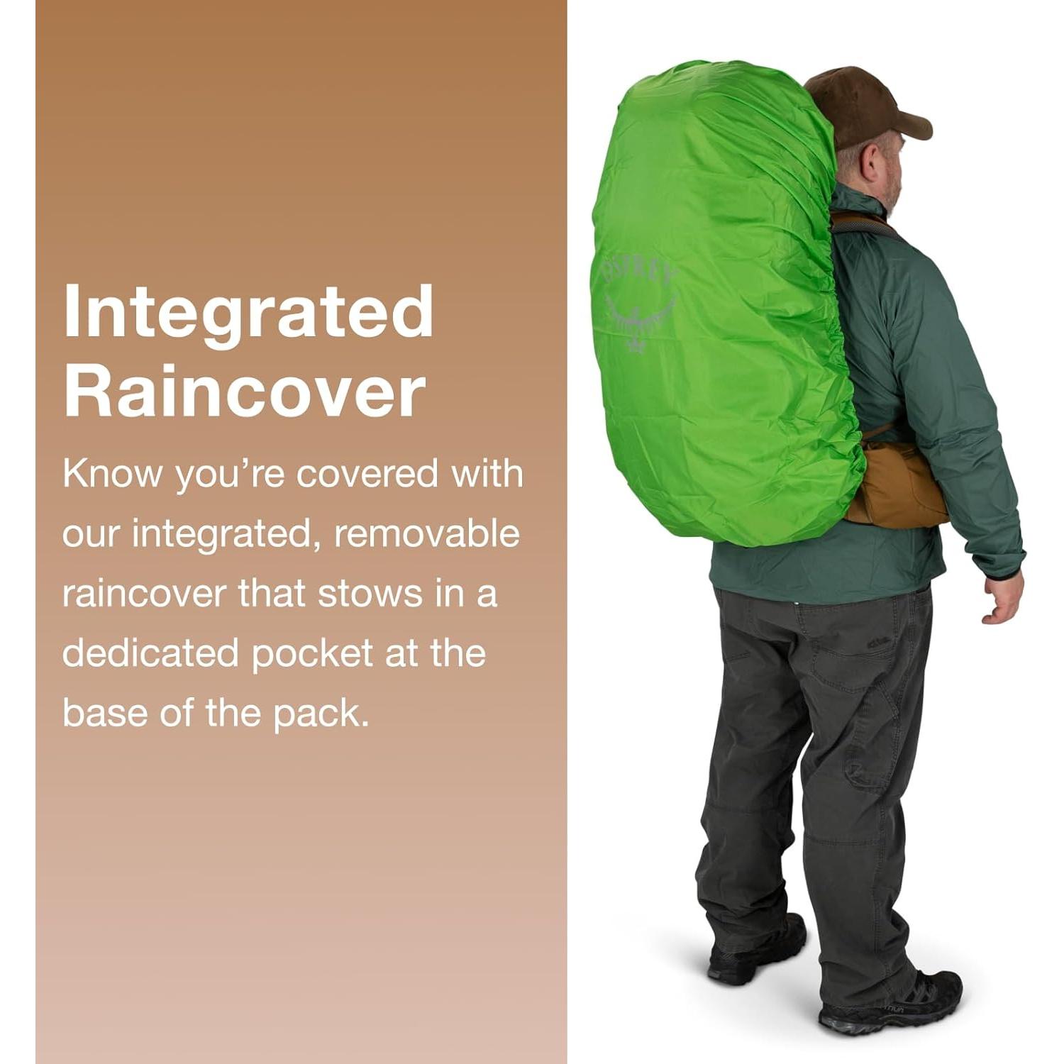 Mochila de senderismo Osprey Rook 65L para hombres Gris