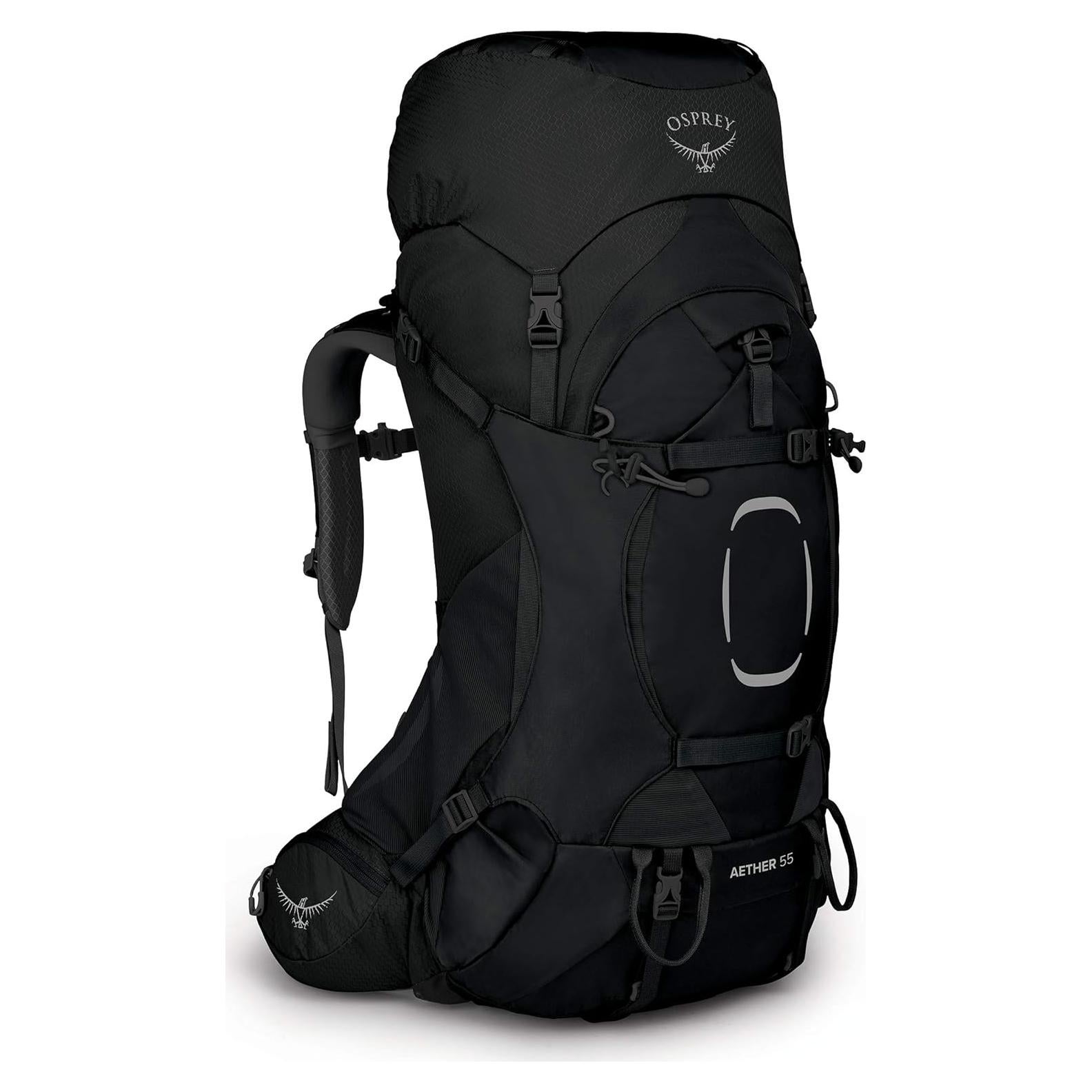 Aether 55L Men's Backpacking Backpack, Black, L/XL