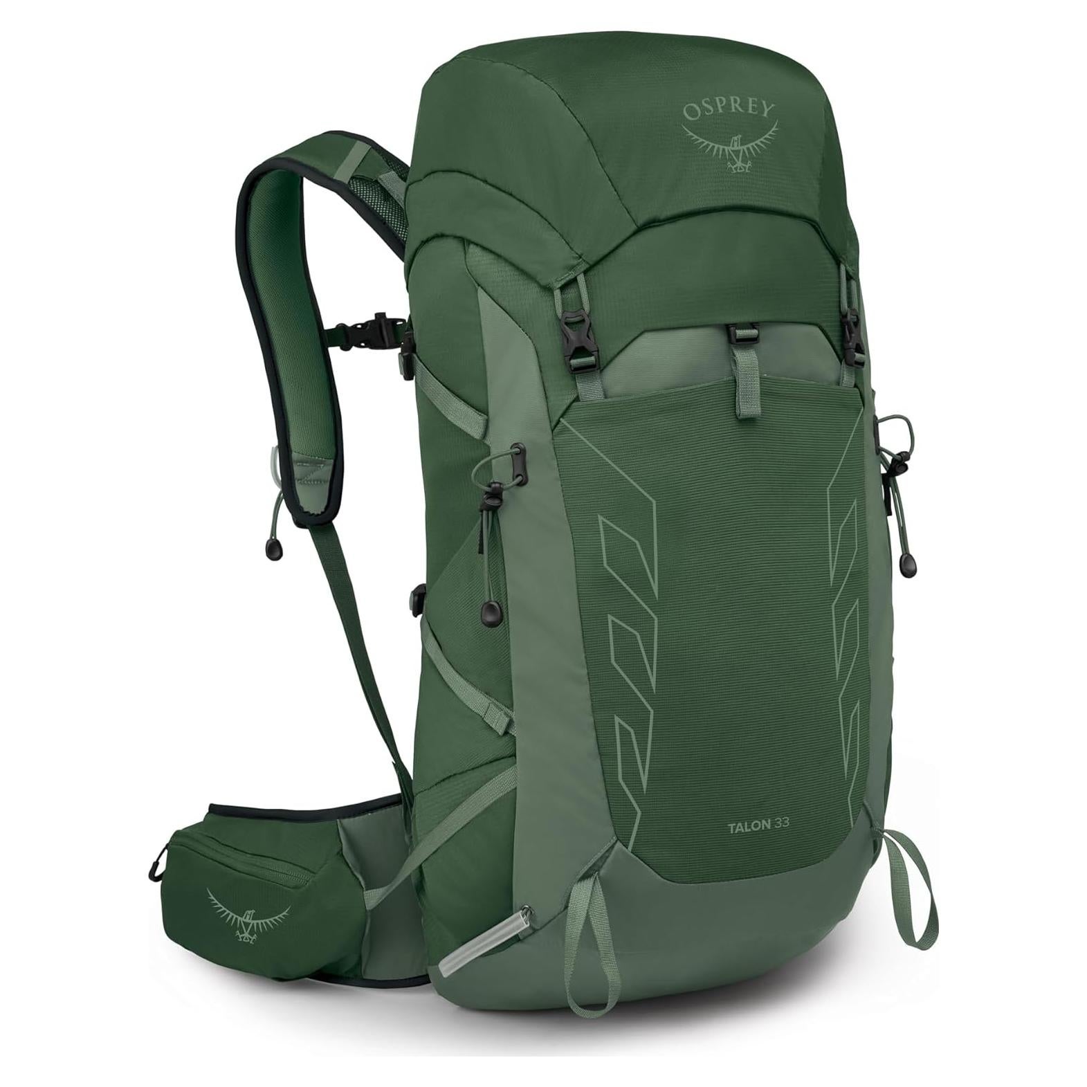 Mochila de Senderismo Osprey Talon 33L Verde Canopy Ajuste Extendido