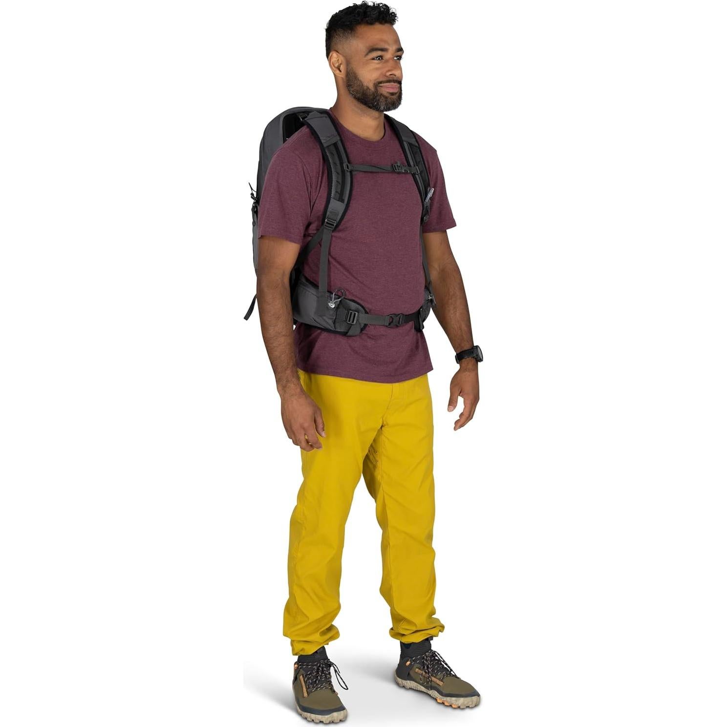 Osprey Talon 22L Men's Lightweight Hiking Backpack - Small Daypack for Travel & Camping, Phantom Grey/Dark Charcoal