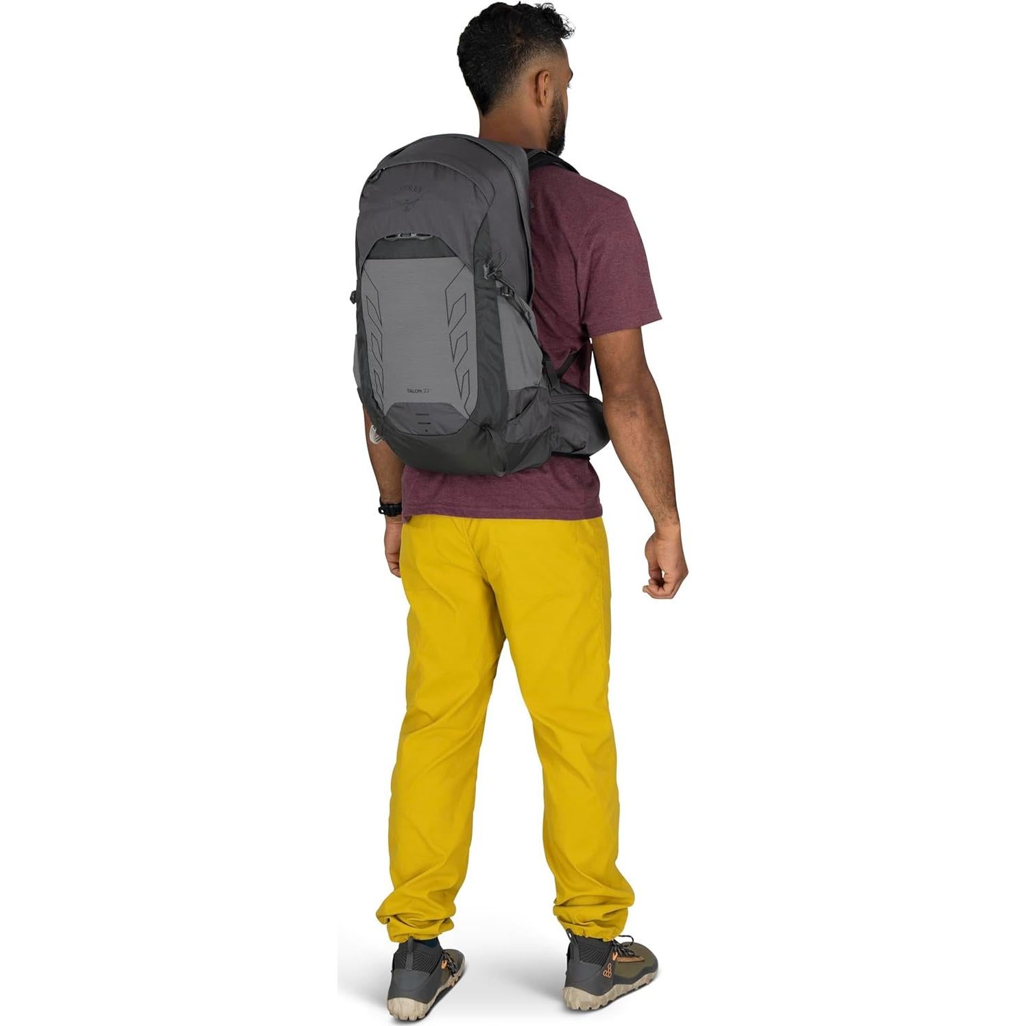 Osprey Talon 22L Men's Lightweight Hiking Backpack - Small Daypack for Travel & Camping, Phantom Grey/Dark Charcoal