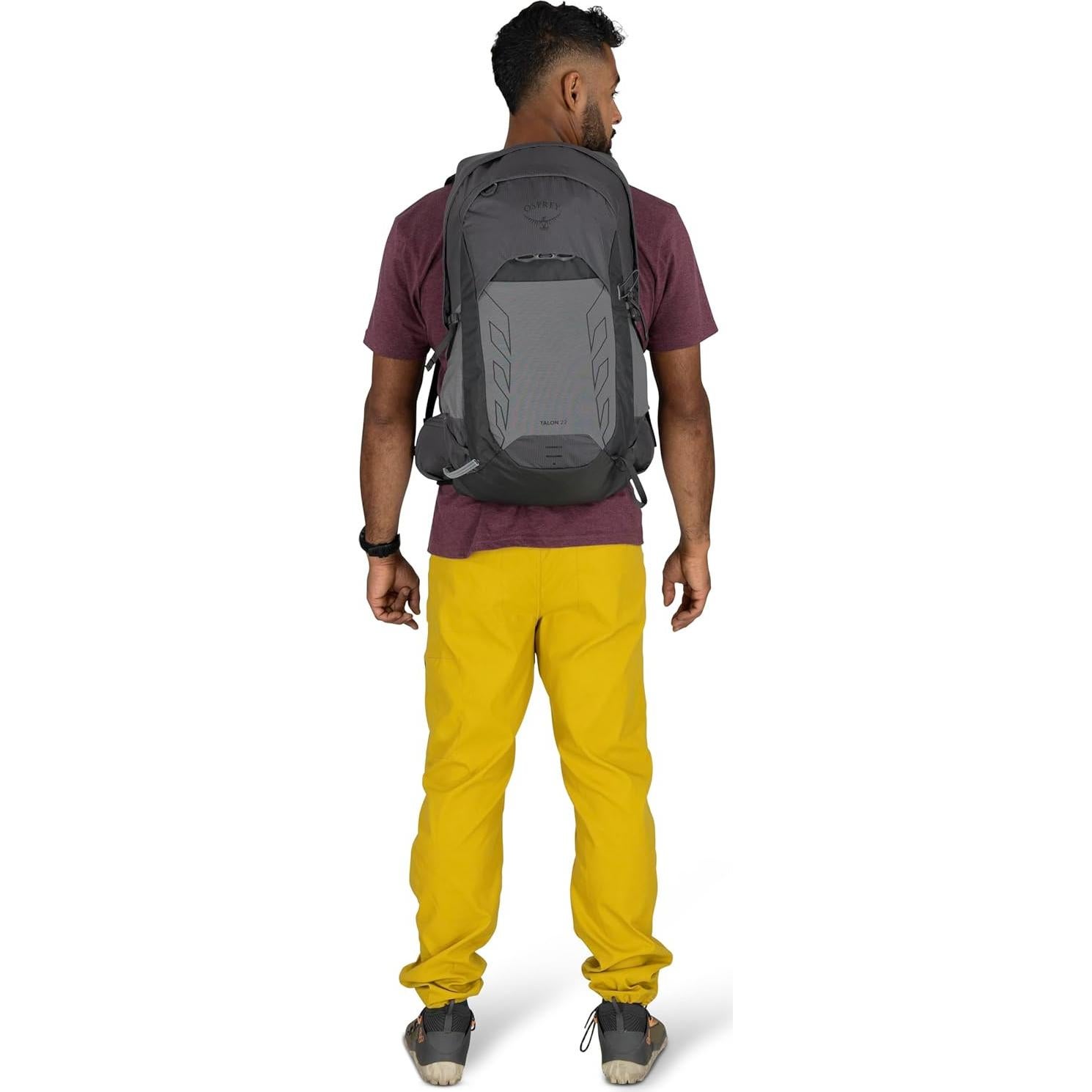 Osprey Talon 22L Men's Lightweight Hiking Backpack - Small Daypack for Travel & Camping, Phantom Grey/Dark Charcoal