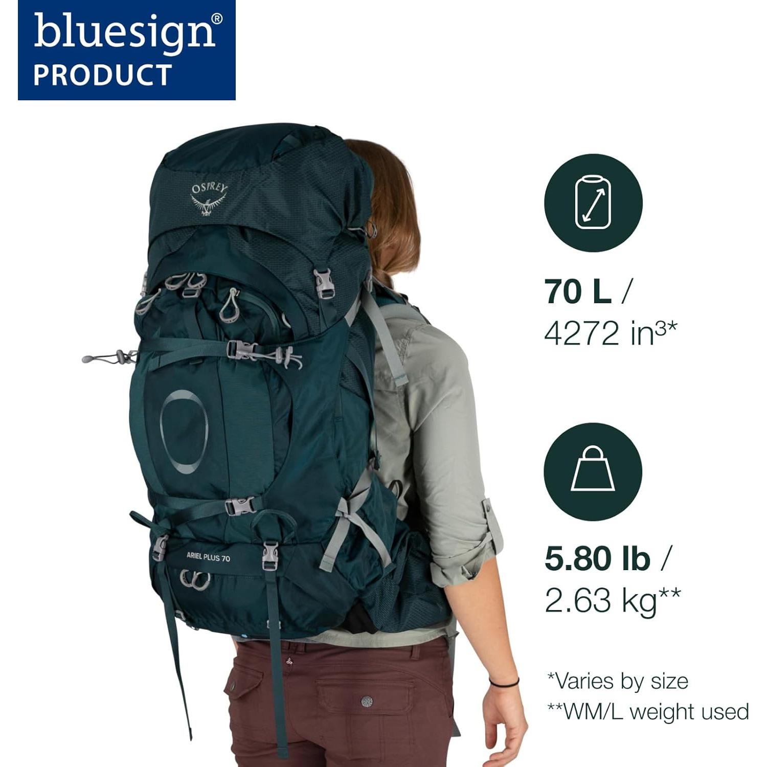 Mochila de Senderismo Osprey Ariel Plus 70L para Mujeres