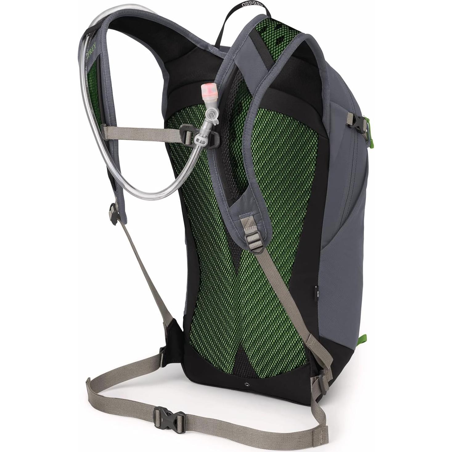 Osprey Sportlite 15L Unisex Lightweight Hiking Backpack with Hydraulics Reservoir, Tungsten/Grey Wolf