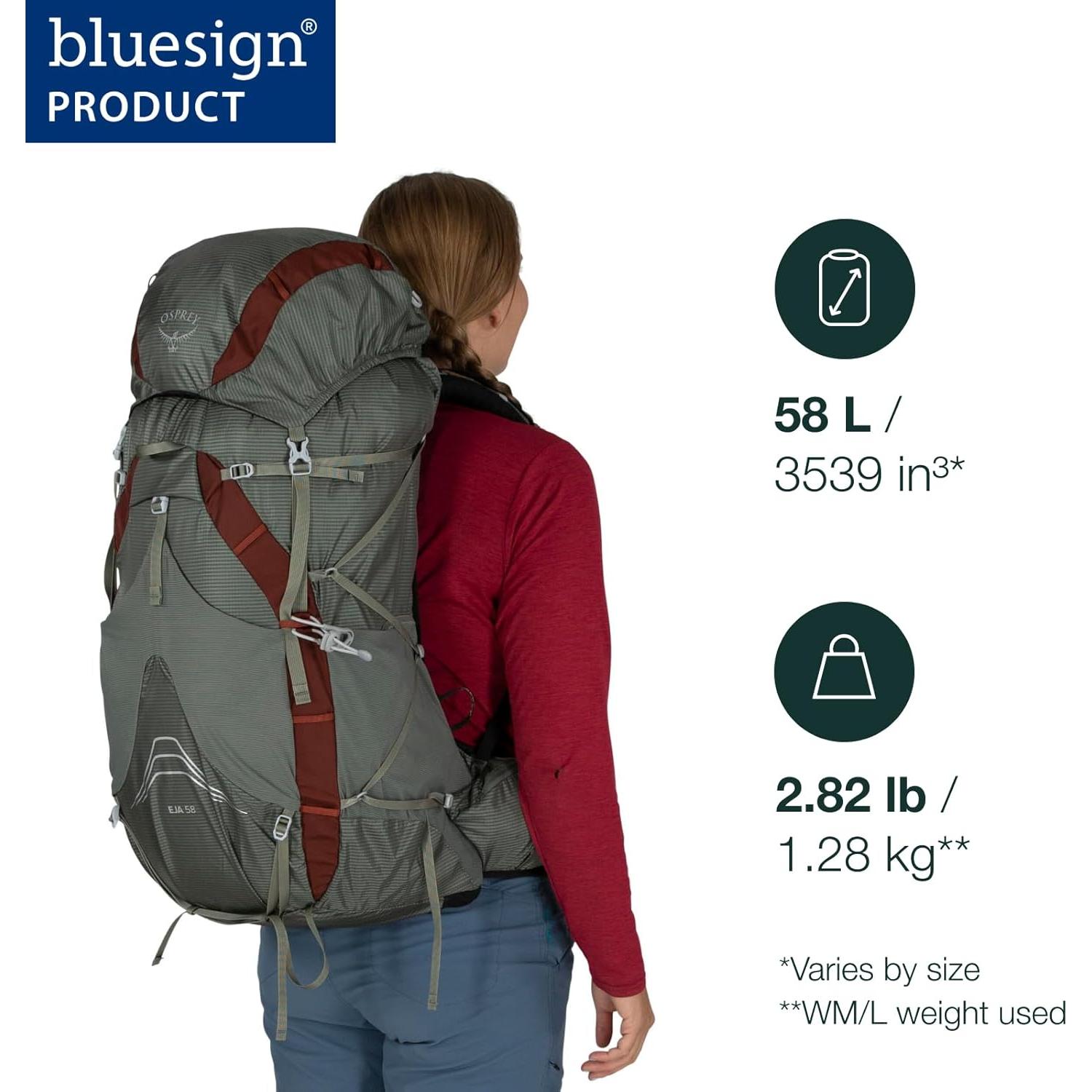 Mochila de Senderismo Osprey Eja 58 para Mujeres 55L