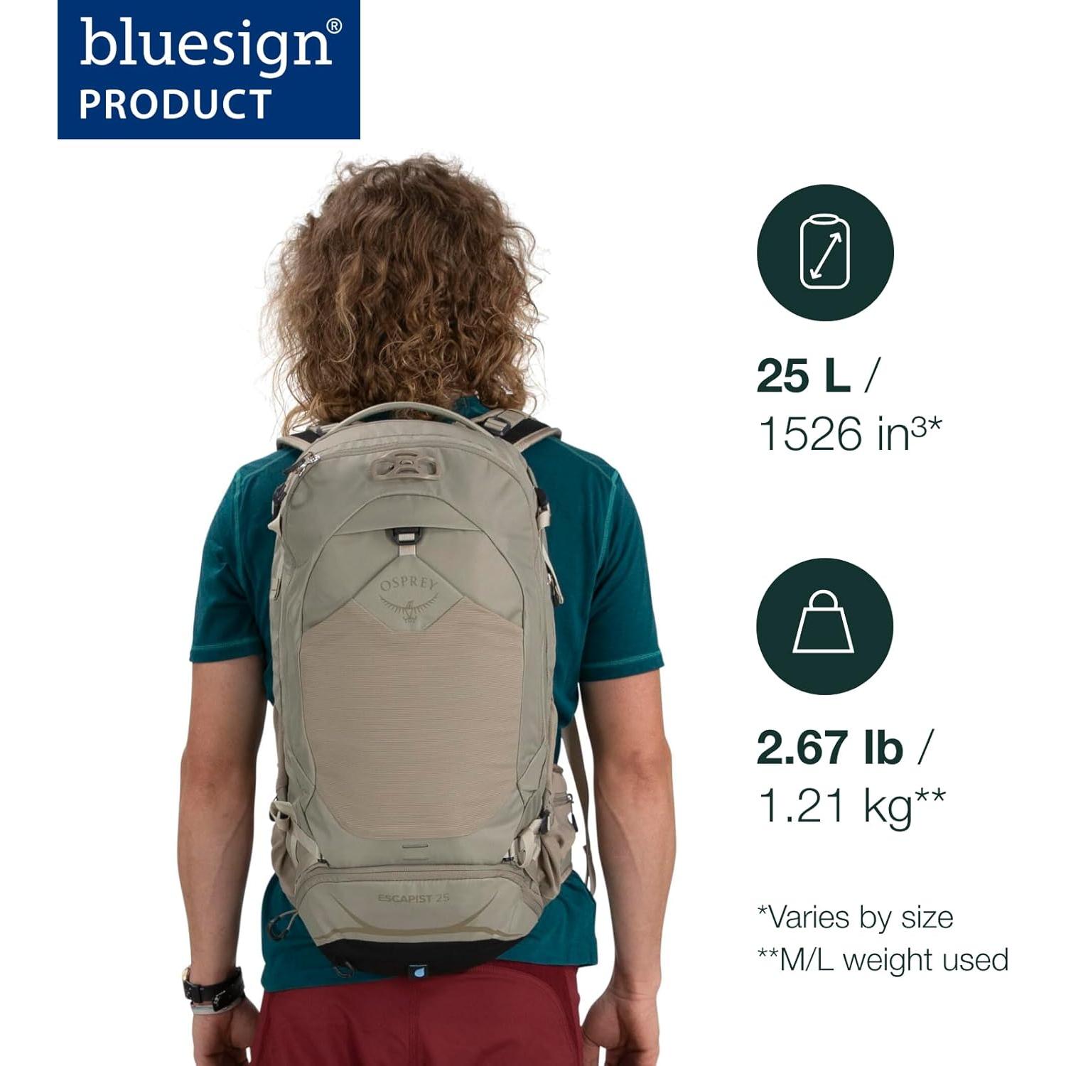 Osprey Escapist 25L Biking Backpack, Black, Medium/Large