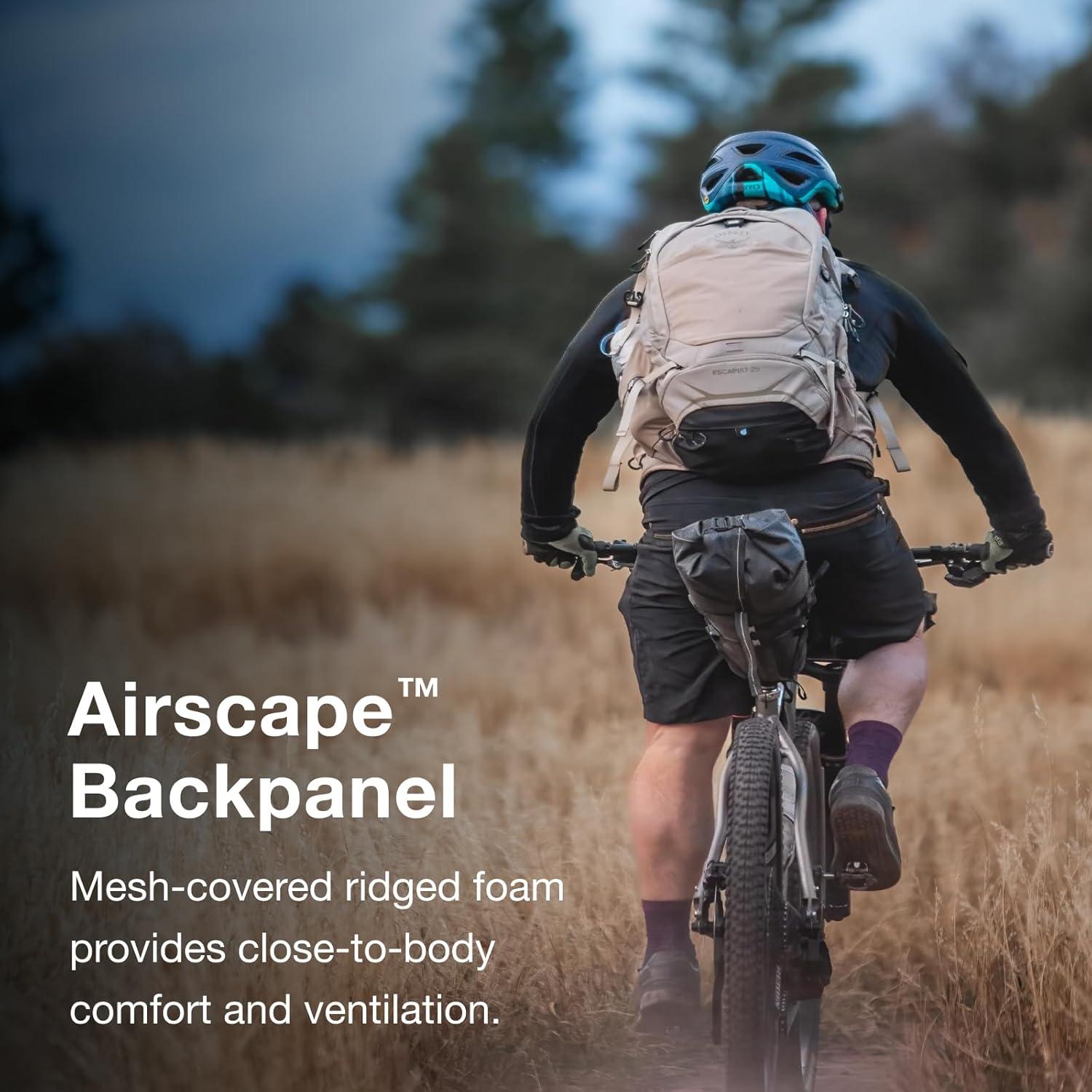 Osprey Escapist 25L Biking Backpack, Black, Medium/Large