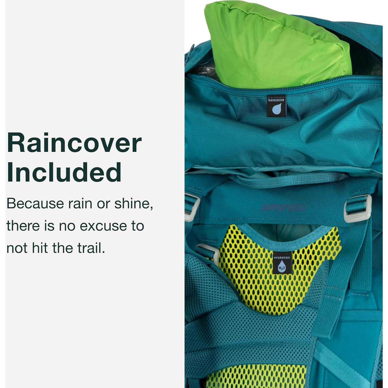 Osprey Ace 65L Kids' Backpacking Backpack, Green Canopy