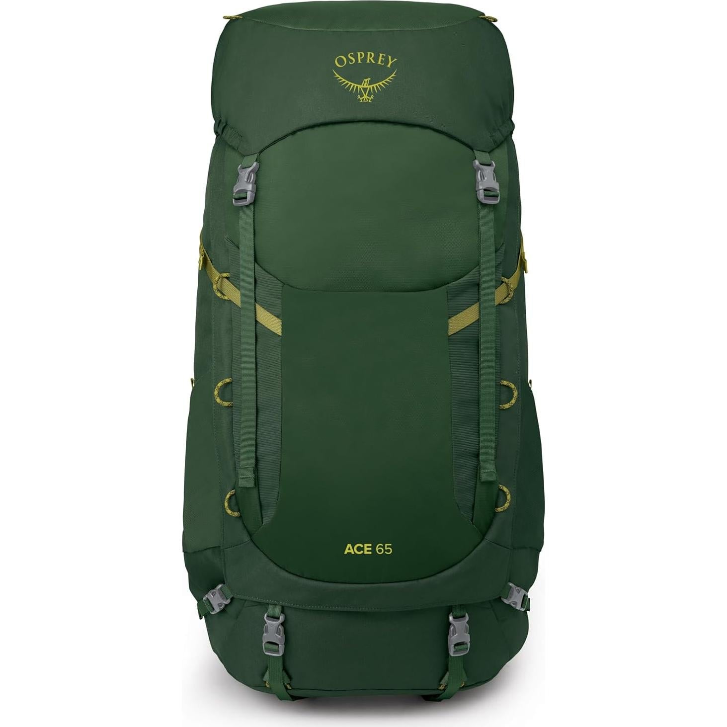 Osprey Ace 65L Kids' Backpacking Backpack, Green Canopy