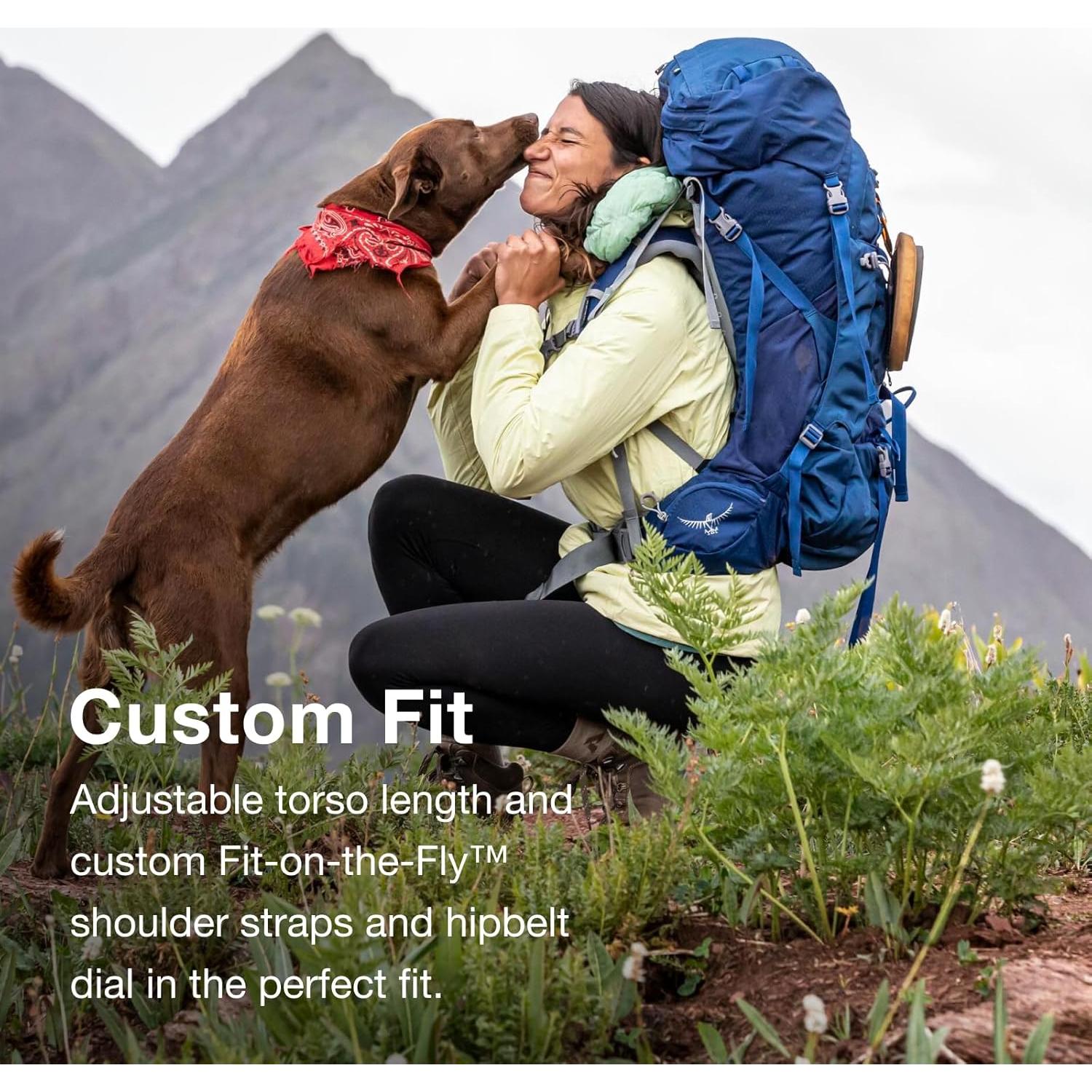 Mochila de Senderismo Osprey Ariel 65L para Mujeres Rojo Cereza