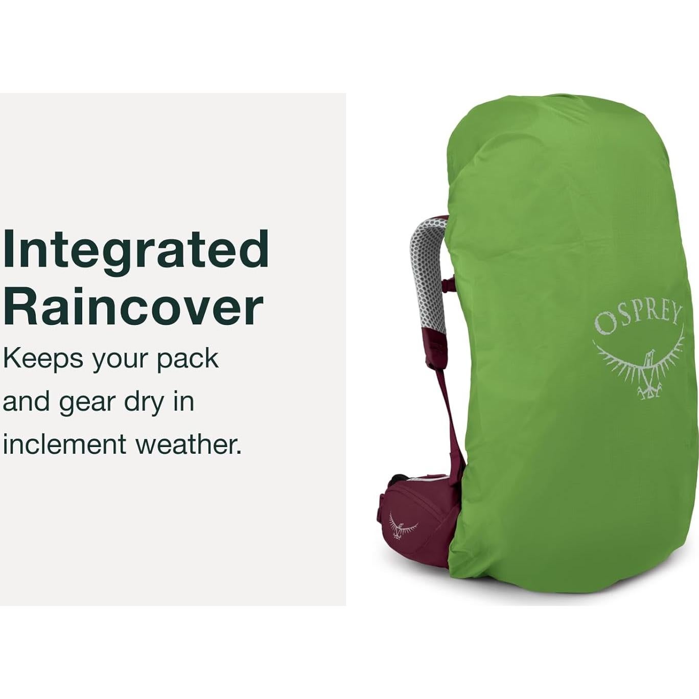 Mochila de Senderismo Osprey Aura AG LT 50L Mujer Verde Primavera