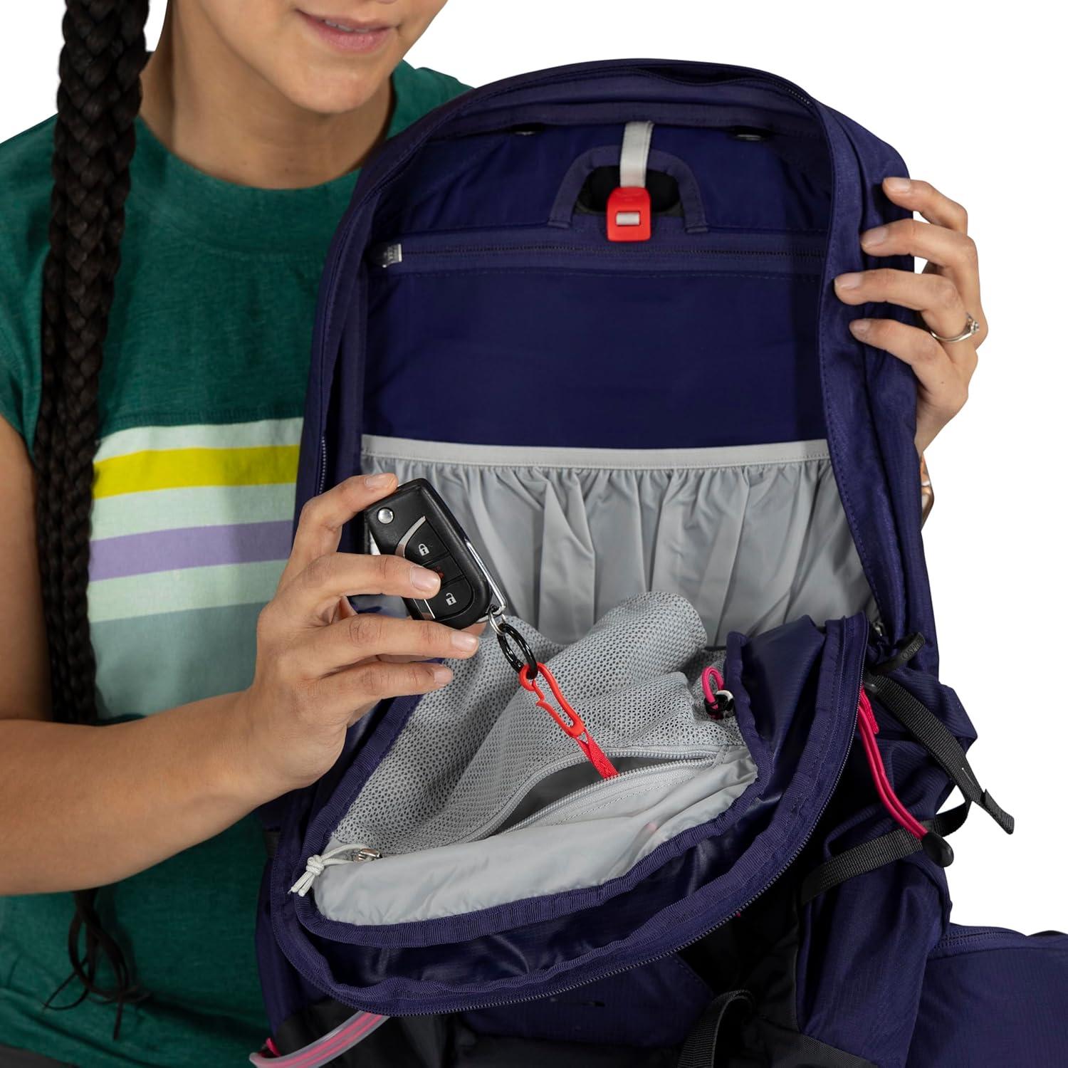 Mochila de Senderismo Osprey Tempest 11L para Mujeres - Higo Profundo/Rosa Caliente