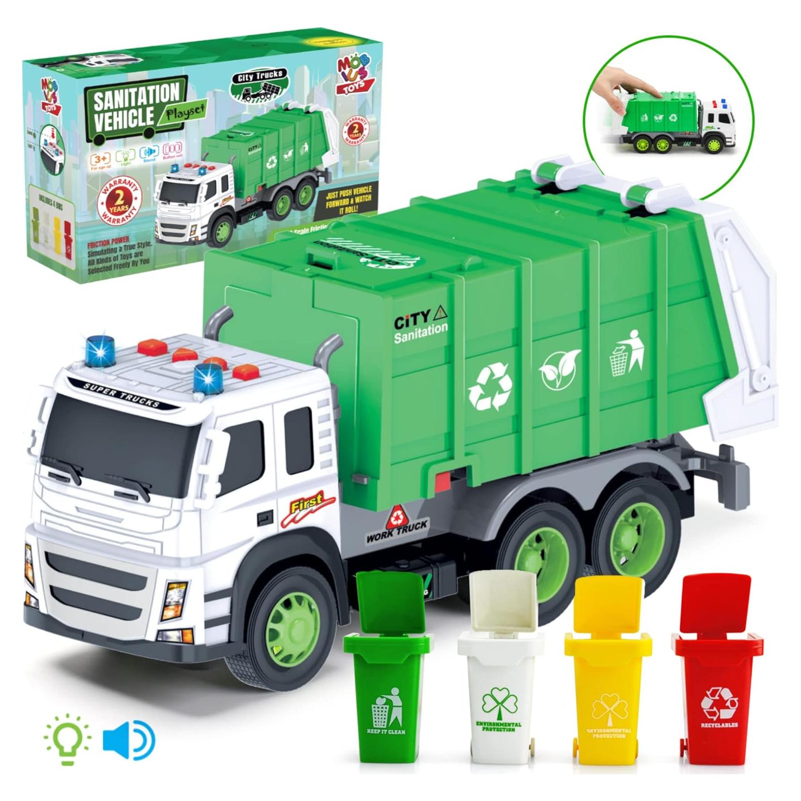 Camión de Basura MOBIUS 1:12 con Sonidos y Luces