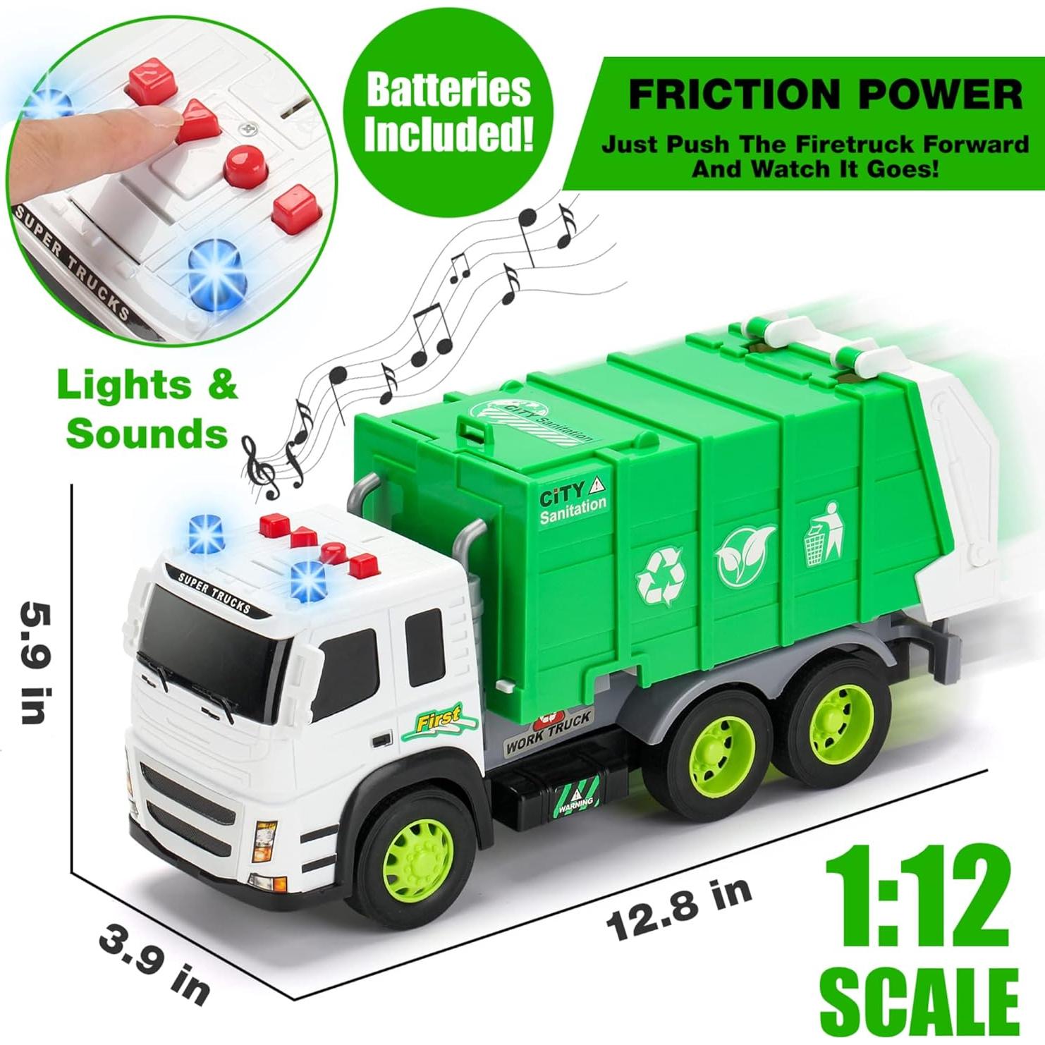 Camión de Basura MOBIUS 1:12 con Sonidos y Luces