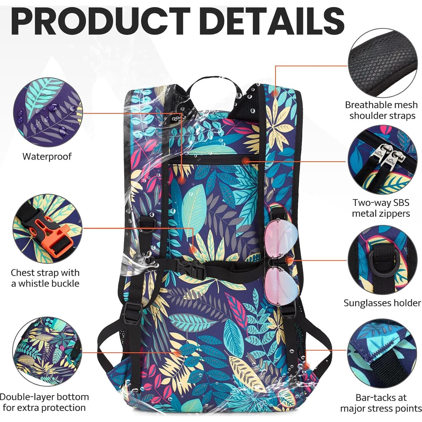 Mochila de Senderismo Plegable Venture Pal 40L Nylon Impermeable