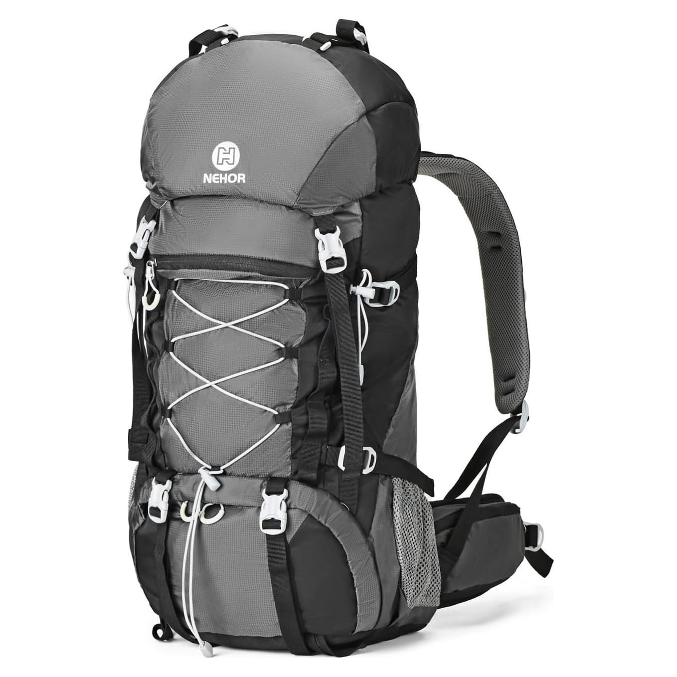 Mochila de Senderismo 60L NEHOR Resistente al Agua Negra