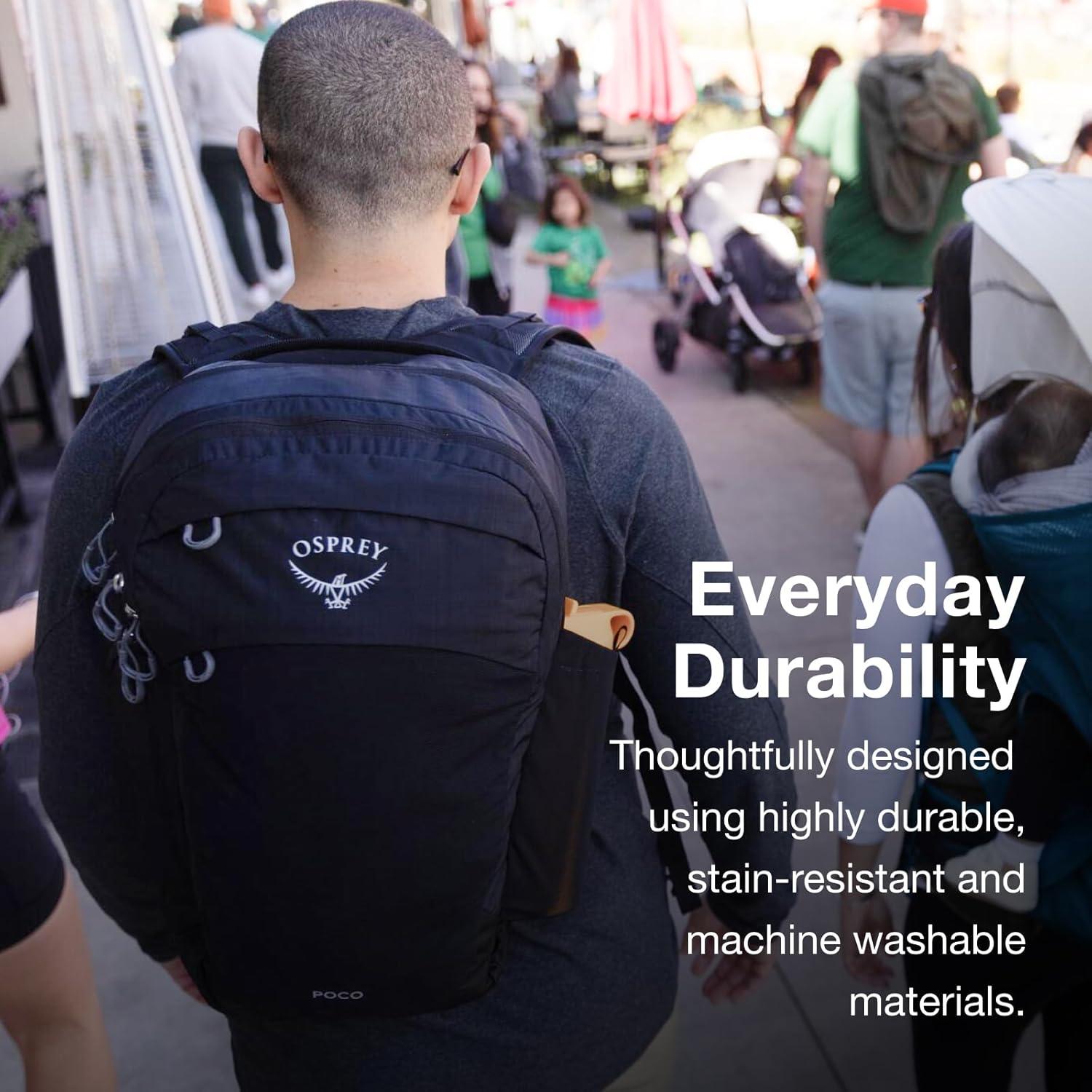 Mochila Osprey Poco para Senderismo con Almohadilla Negra