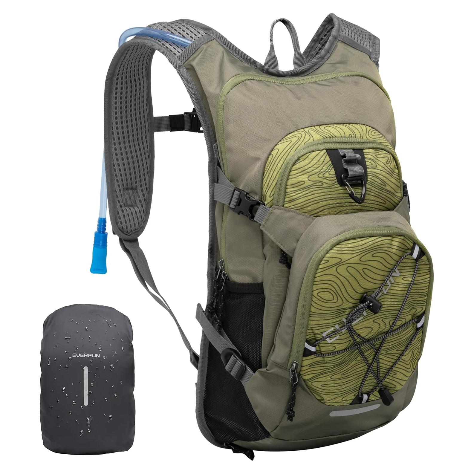 Everfun Hydration Backpack 18L with Water Bladder 2L/3L Hiking Water Backpack Women Men Hydration Pack Insulated Lightweight Day Hydropack with Storage for Hiking, Biking, Running, Festival
