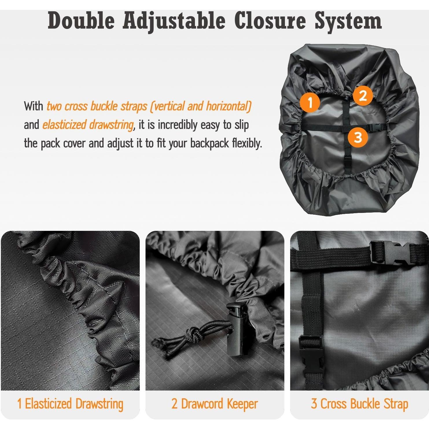 Cubierta Impermeable para Mochila Sheelokhwui 15-90L Nylon