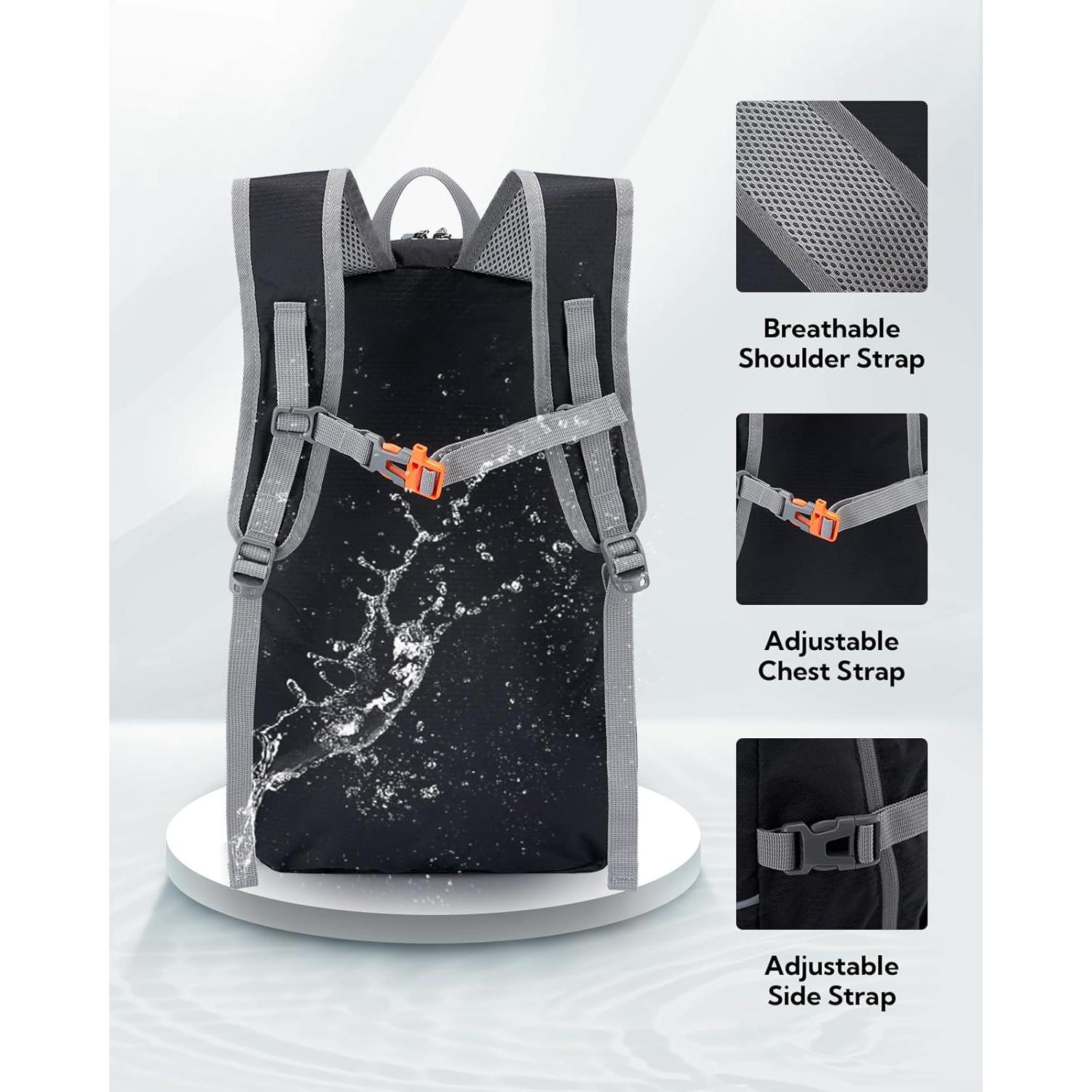 Mochila de Senderismo Plegable WATERFLY 25L Impermeable