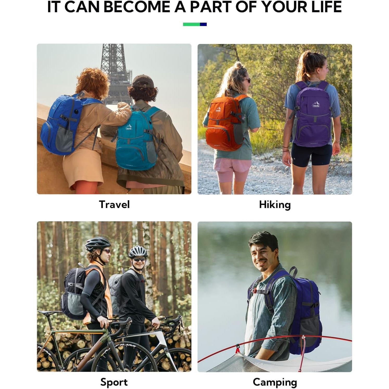 Mochila de Senderismo Plegable WATERFLY 25L Impermeable