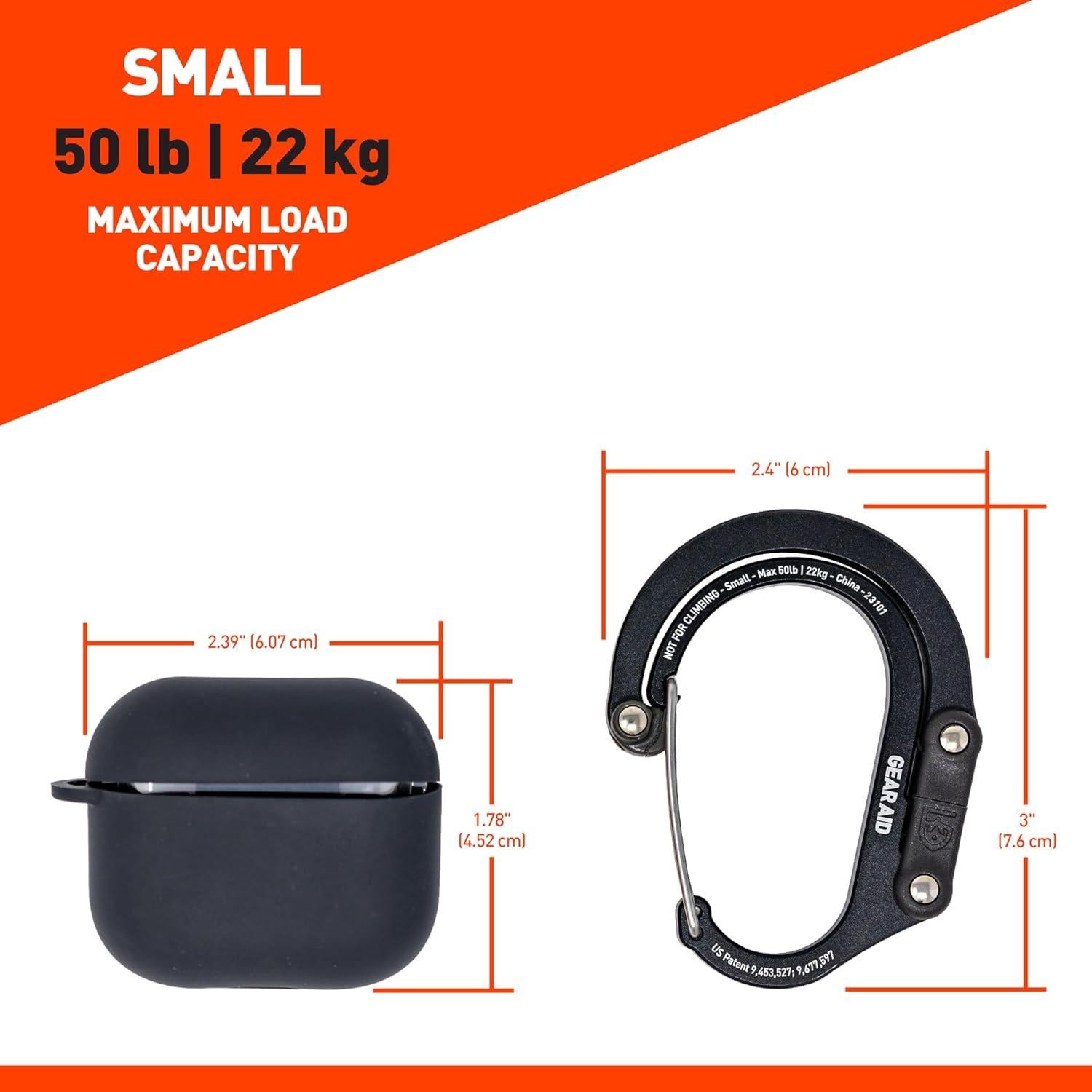 Clip y Gancho Heroclip GEAR AID Pequeño 22.68 kg Aluminio