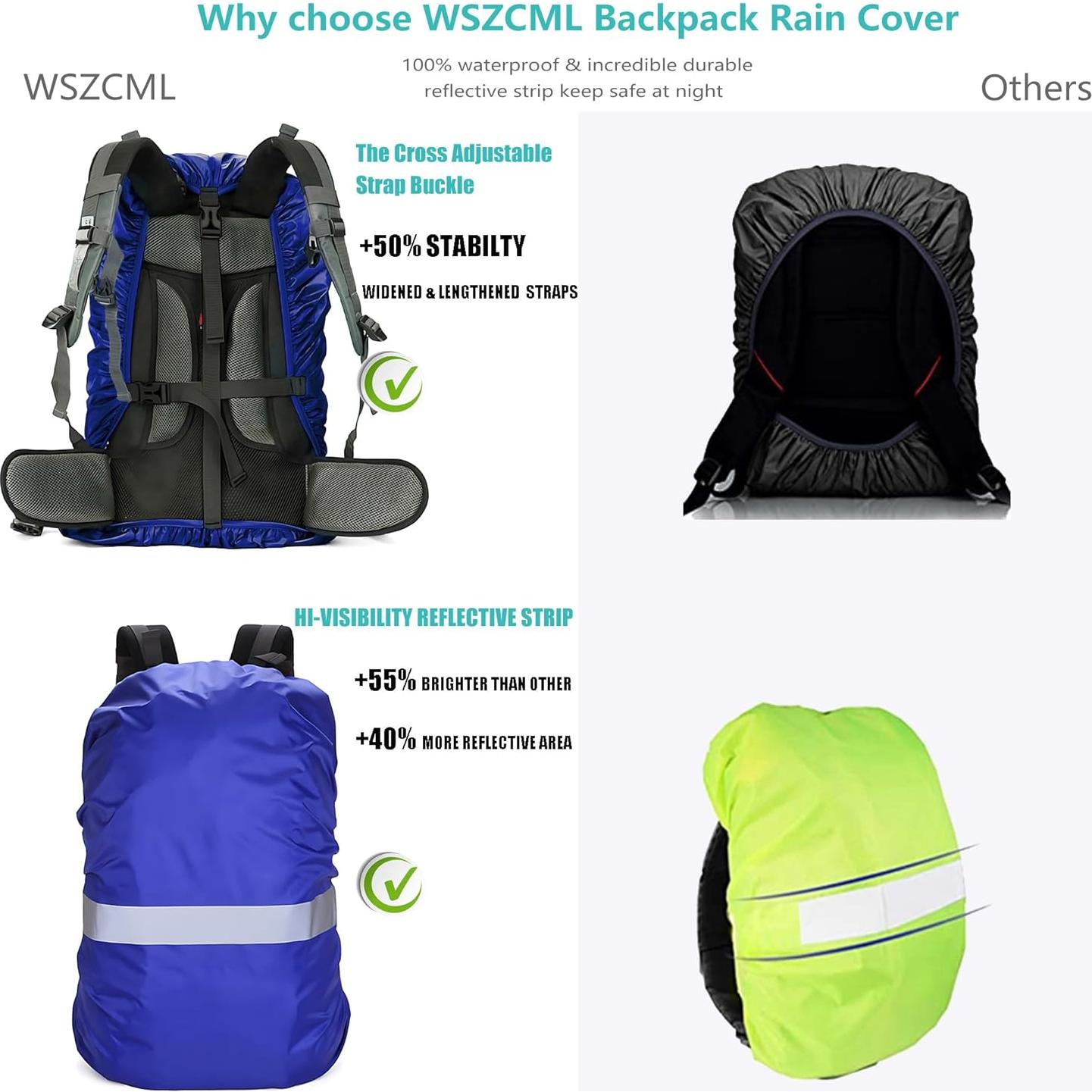 Cubierta de Mochila Impermeable WSZCML 8000mm Verde Militar