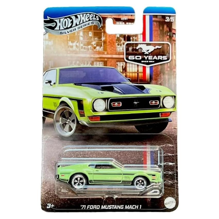 Hot Wheels Ford Mustang Mach 1 1971 Verde 1:64 Coleccionable