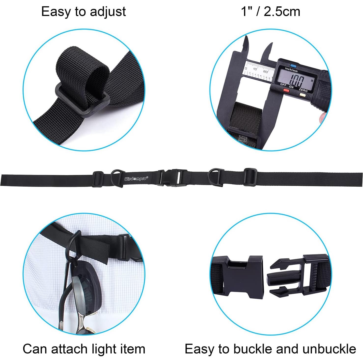 Correa de Pecho Ajustable Wisdompro para Mochila Negra