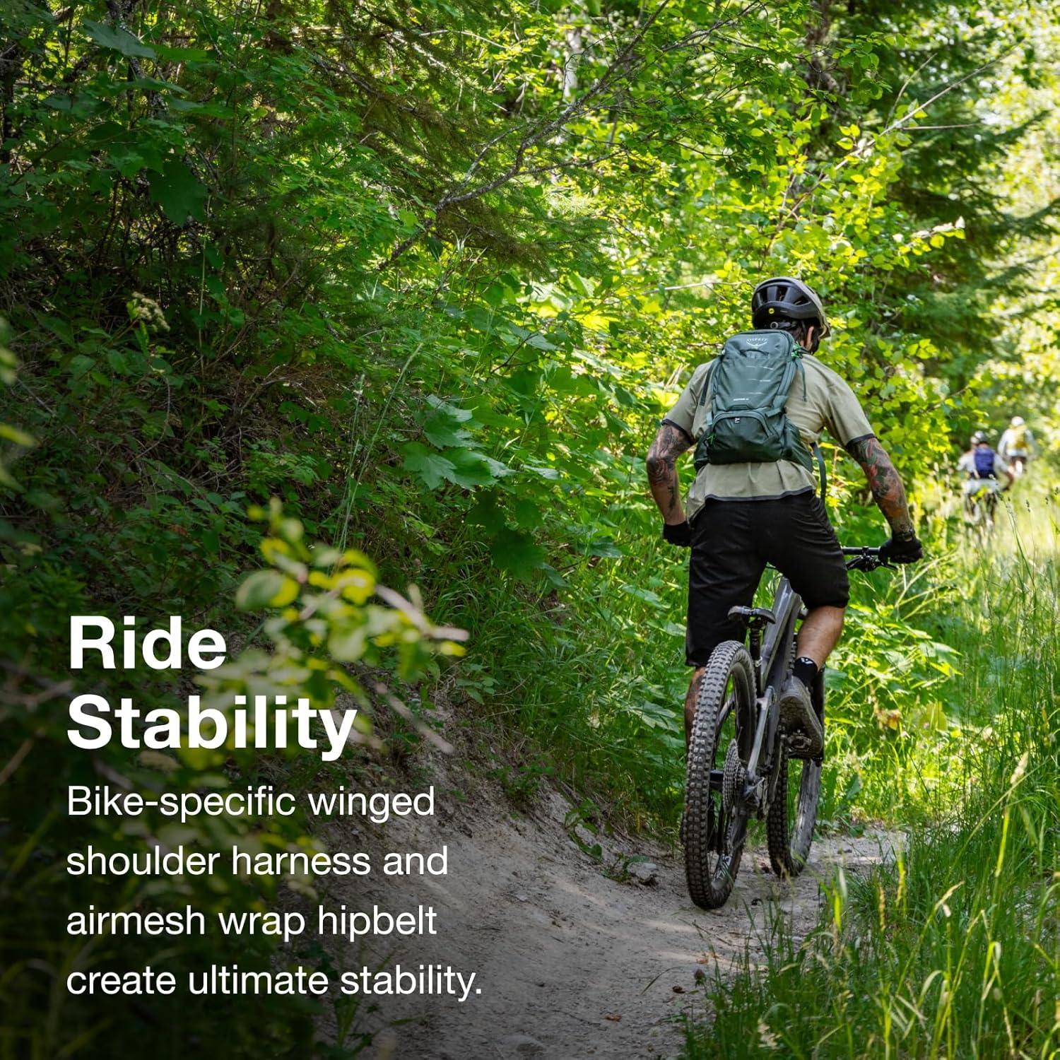 Mochila de Ciclismo Osprey Raptor 10L con Reservorio 2.5L Gris