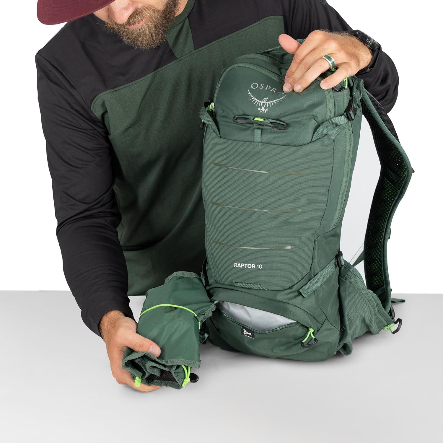 Mochila de Ciclismo Osprey Raptor 10L con Reservorio 2.5L Gris