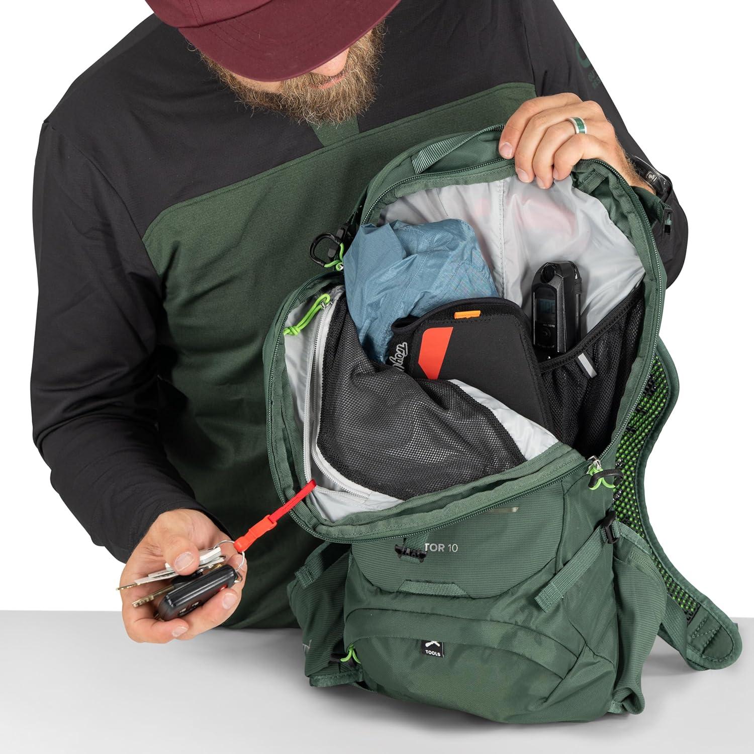 Mochila de Ciclismo Osprey Raptor 10L con Reservorio 2.5L Gris