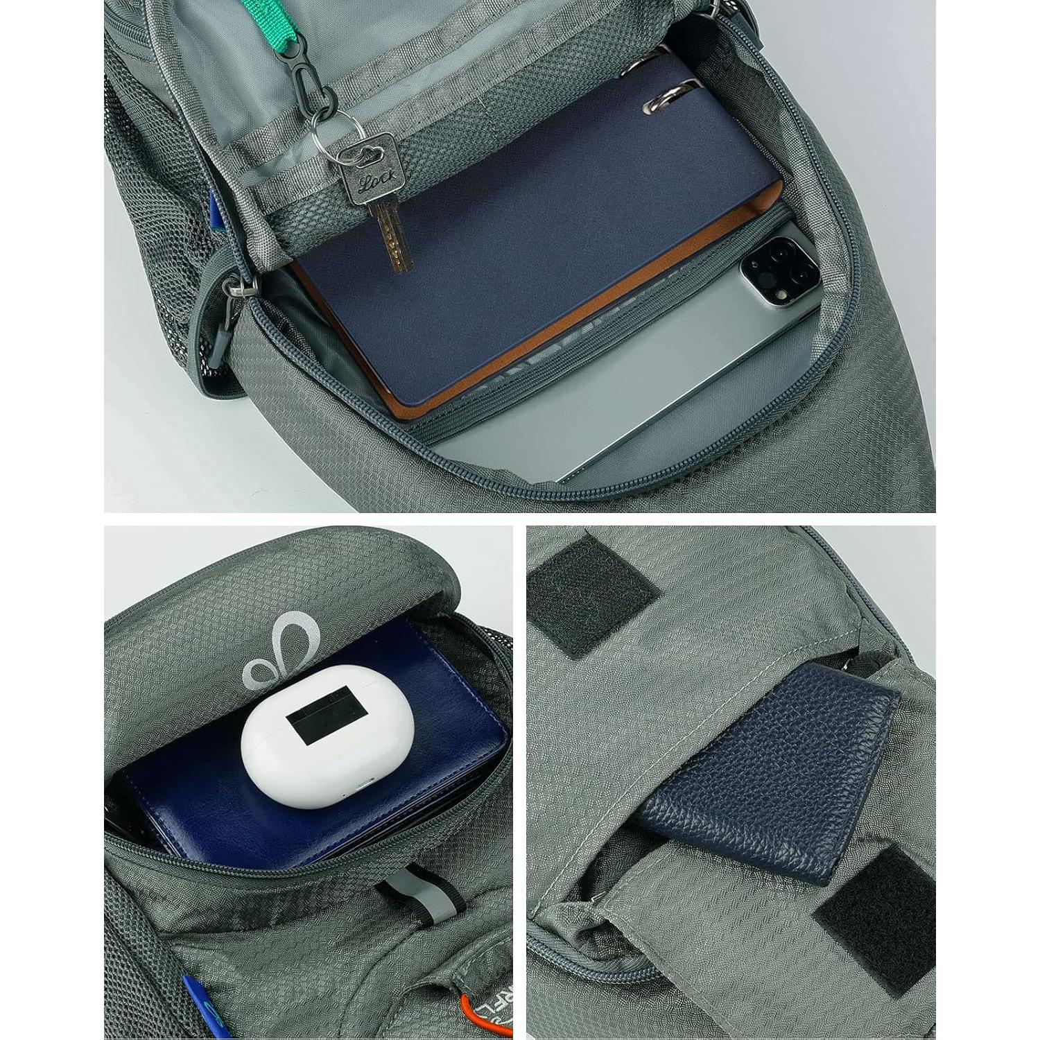 Mochila Cruzada Plegable WATERFLY Gris 6L para Senderismo