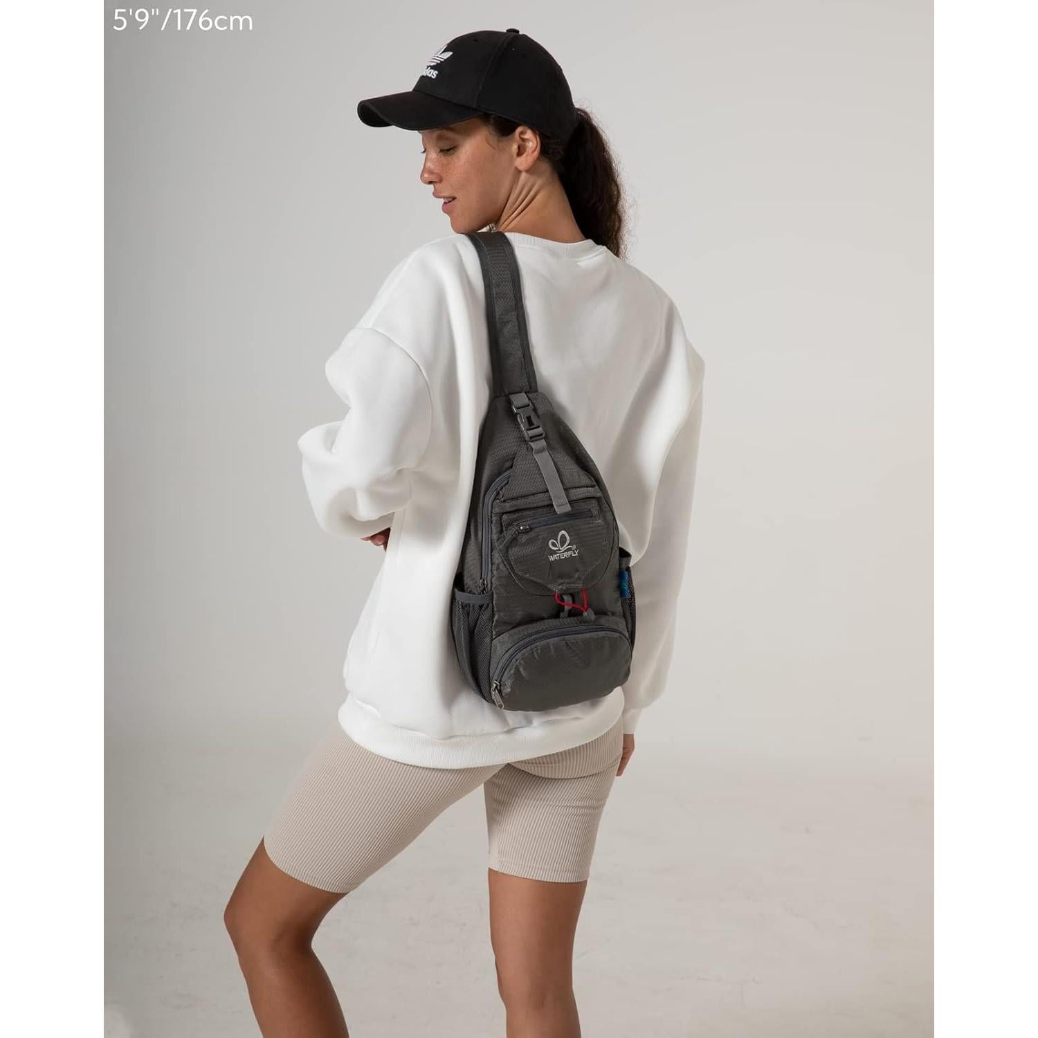 Mochila Cruzada Plegable WATERFLY Gris 6L para Senderismo