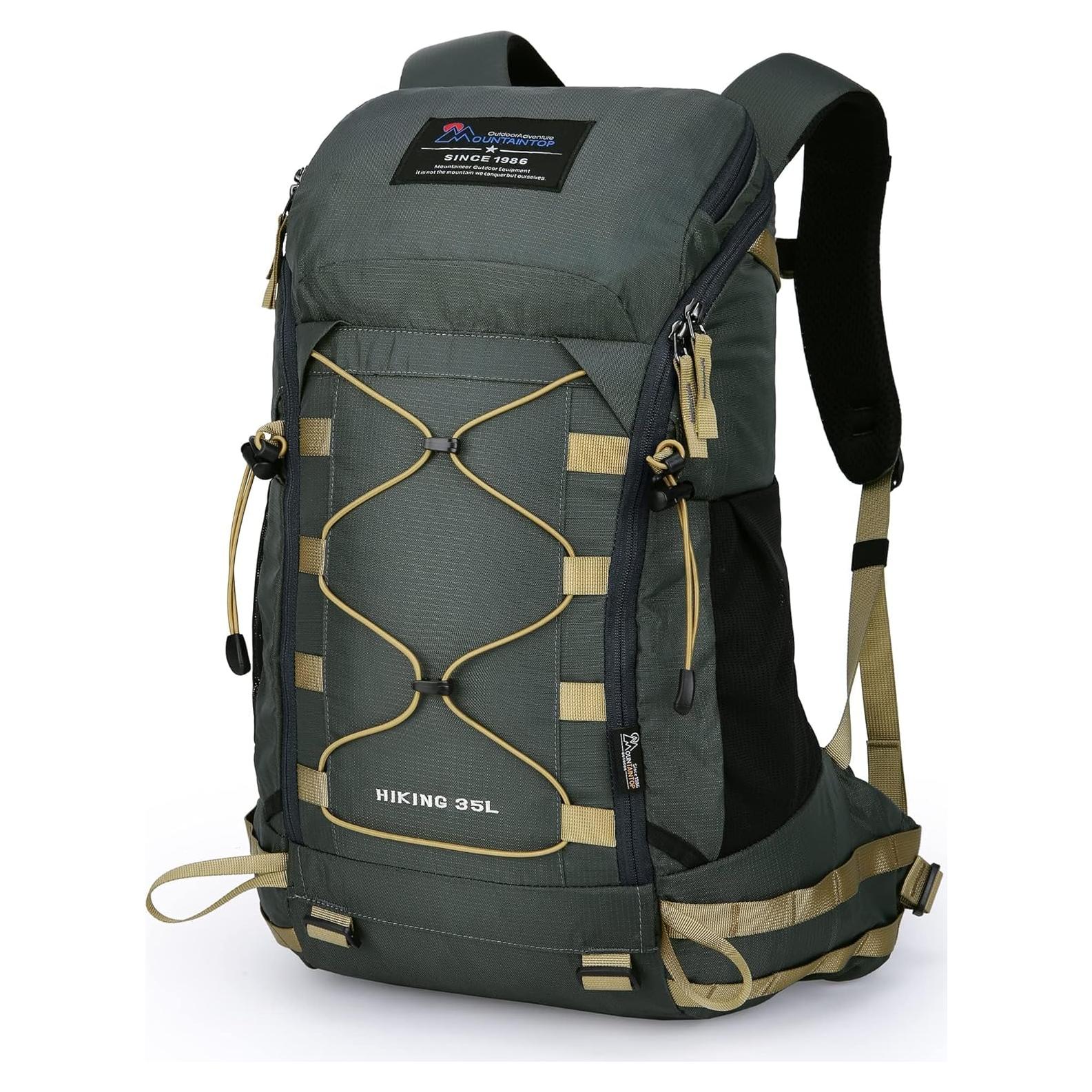 Mochila de Senderismo MOUNTAINTOP 35L Unisex Gris