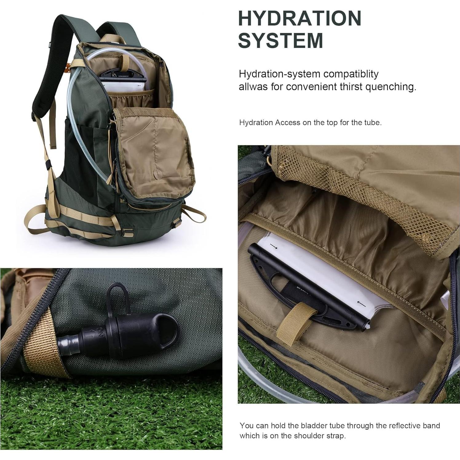 Mochila de Senderismo MOUNTAINTOP 35L Unisex Gris