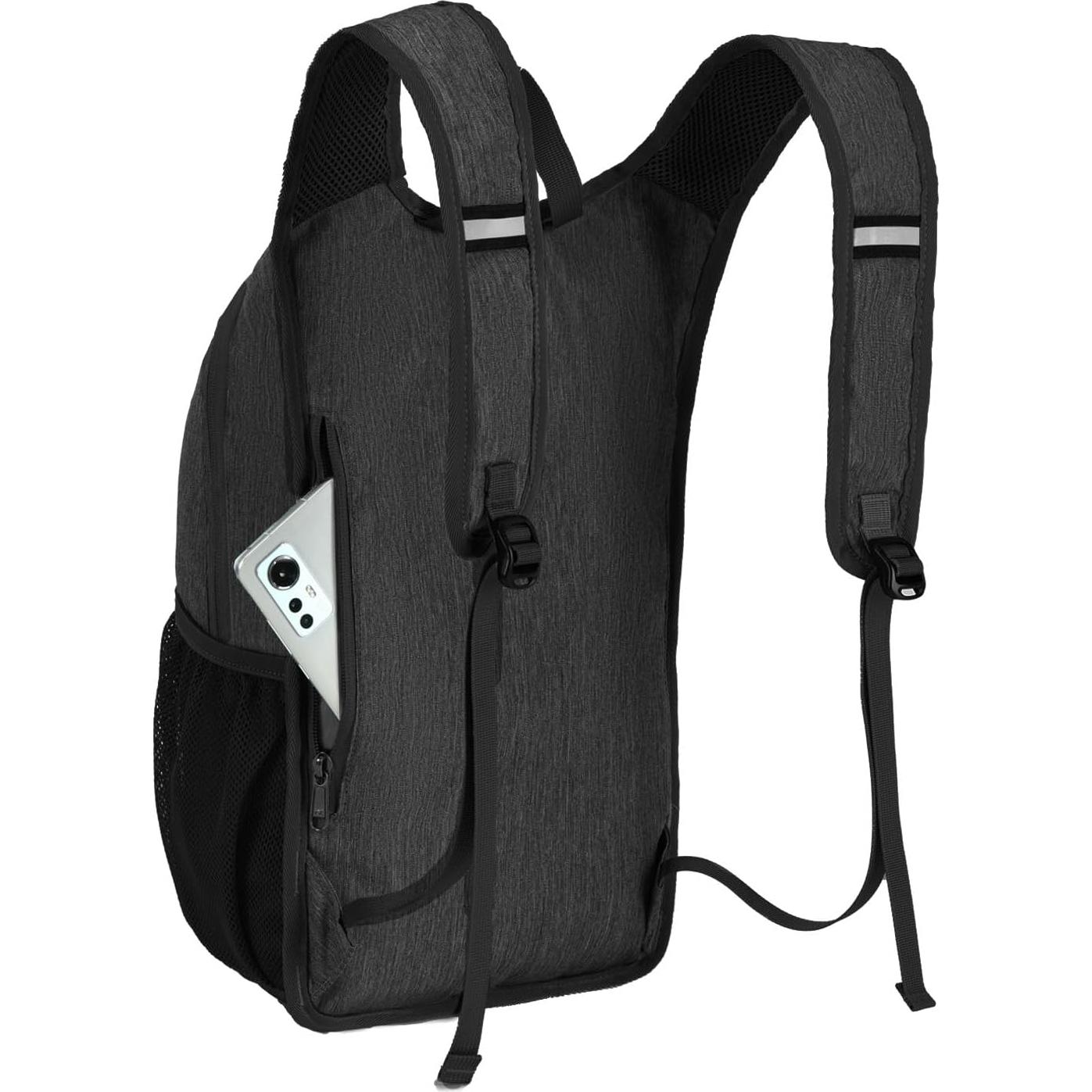 Mochila de Senderismo SKYSPER 10L Plegable Negra Ligera