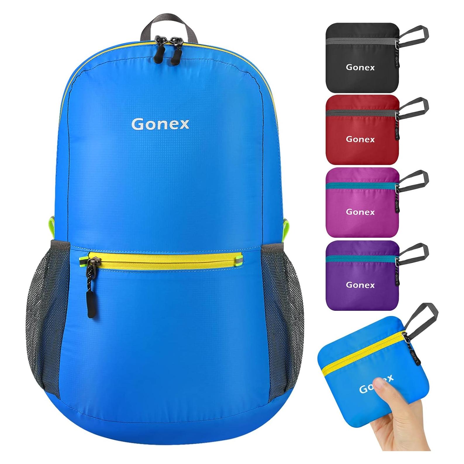 Mochila Gonex Ultra Ligera Plegable 20L Azul para Camping