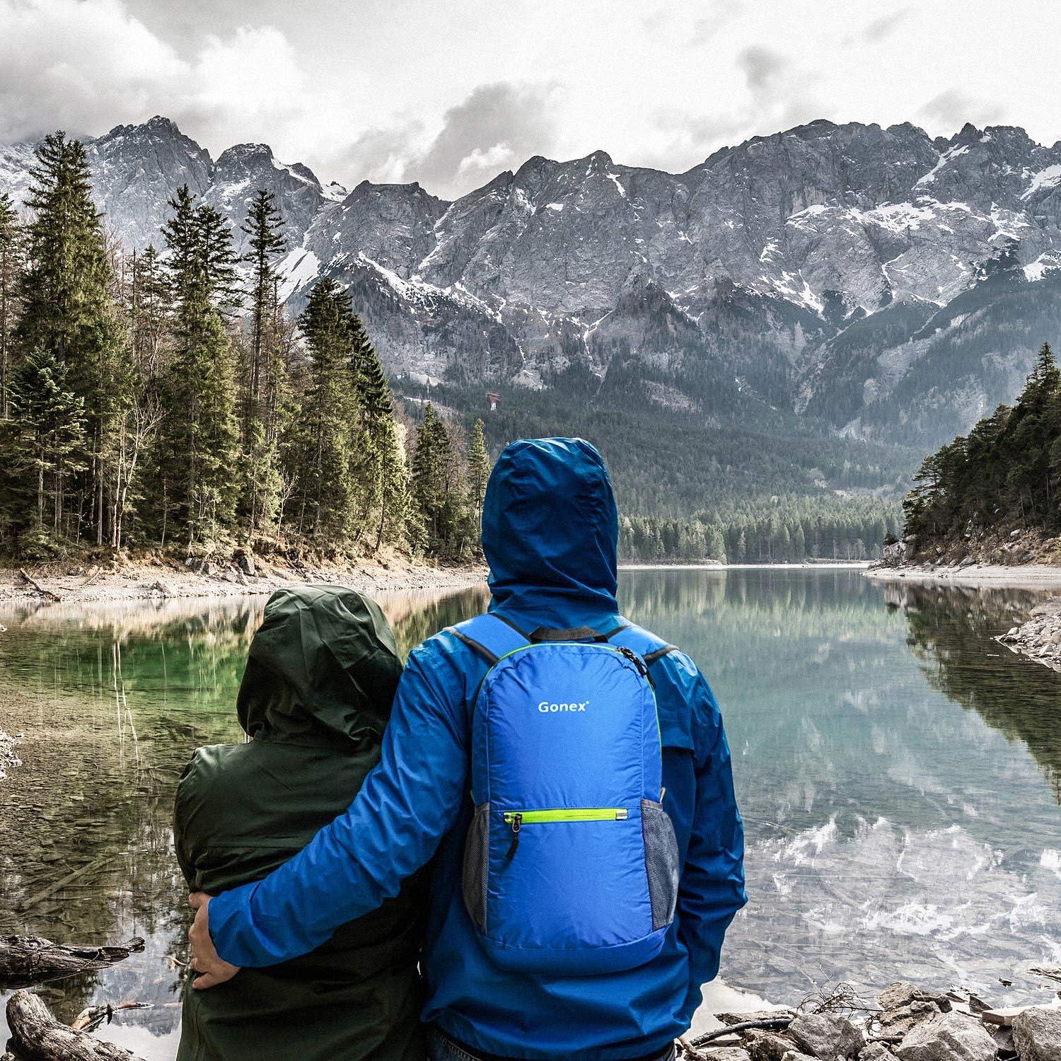 Mochila Gonex Ultra Ligera Plegable 20L Azul para Camping