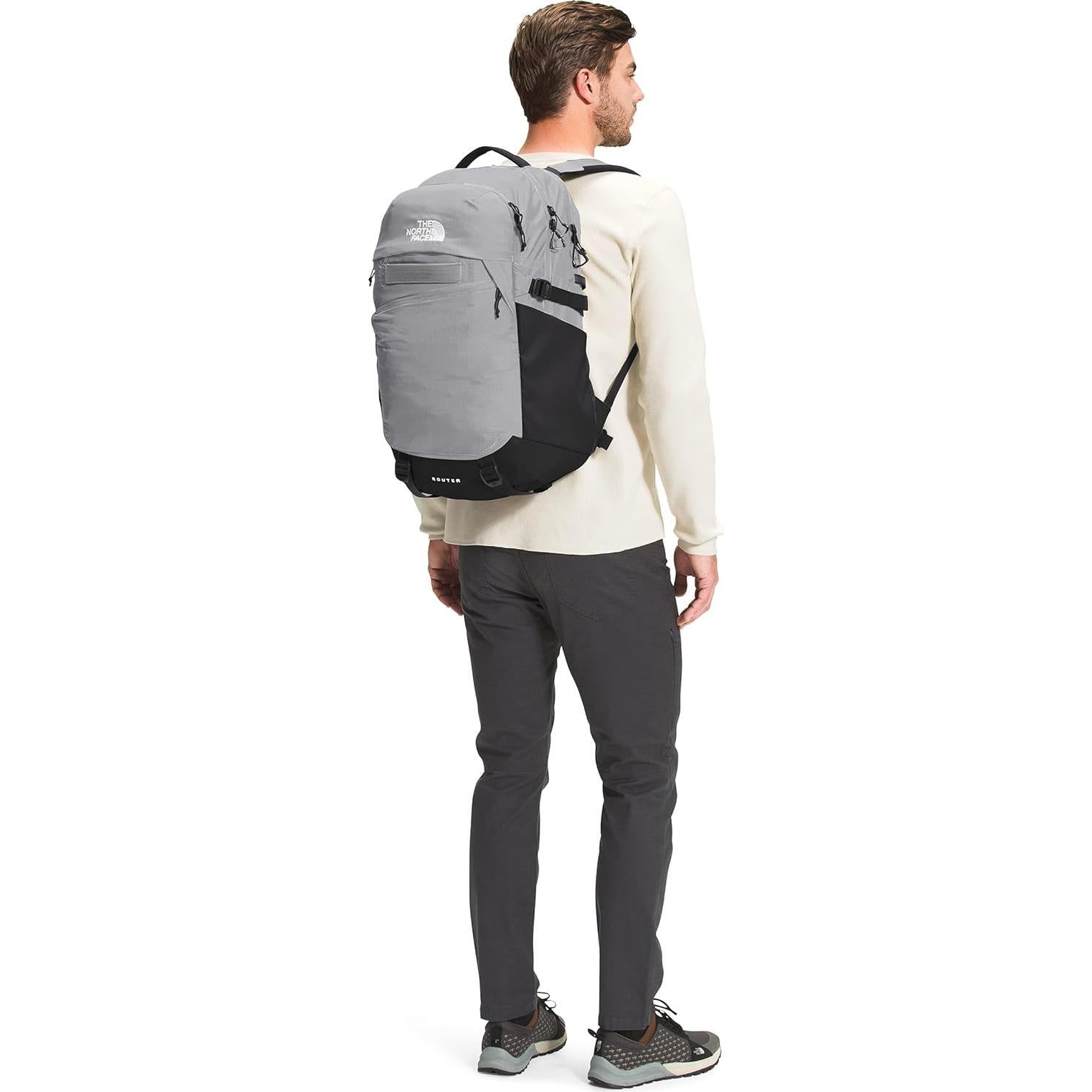 Mochila Unisex The North Face Router 40L Gris Meld/Negro
