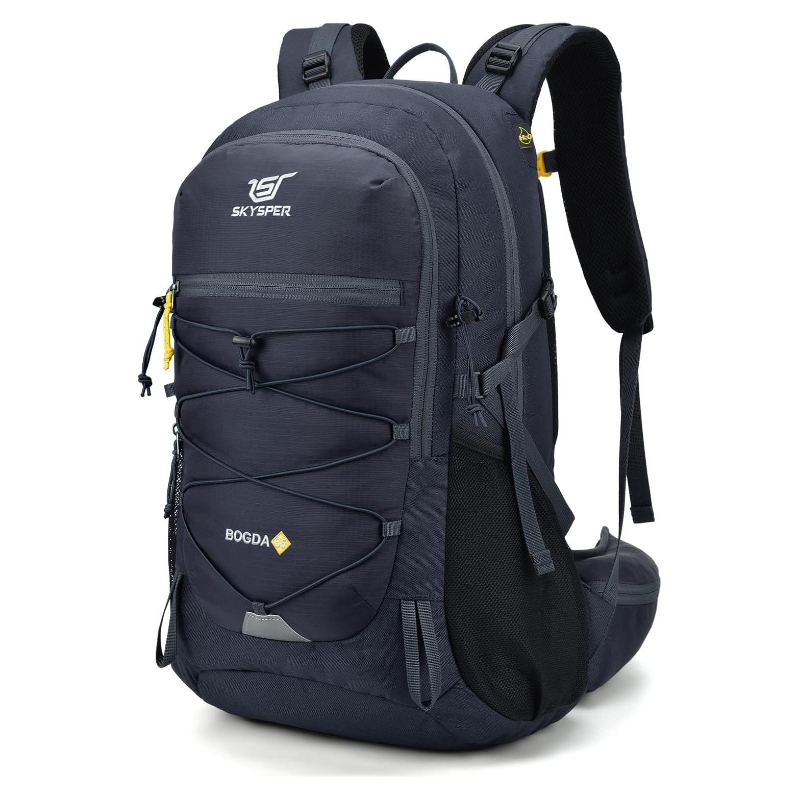 Mochila de Senderismo SKYSPER 35L Impermeable Unisex Azul Marino