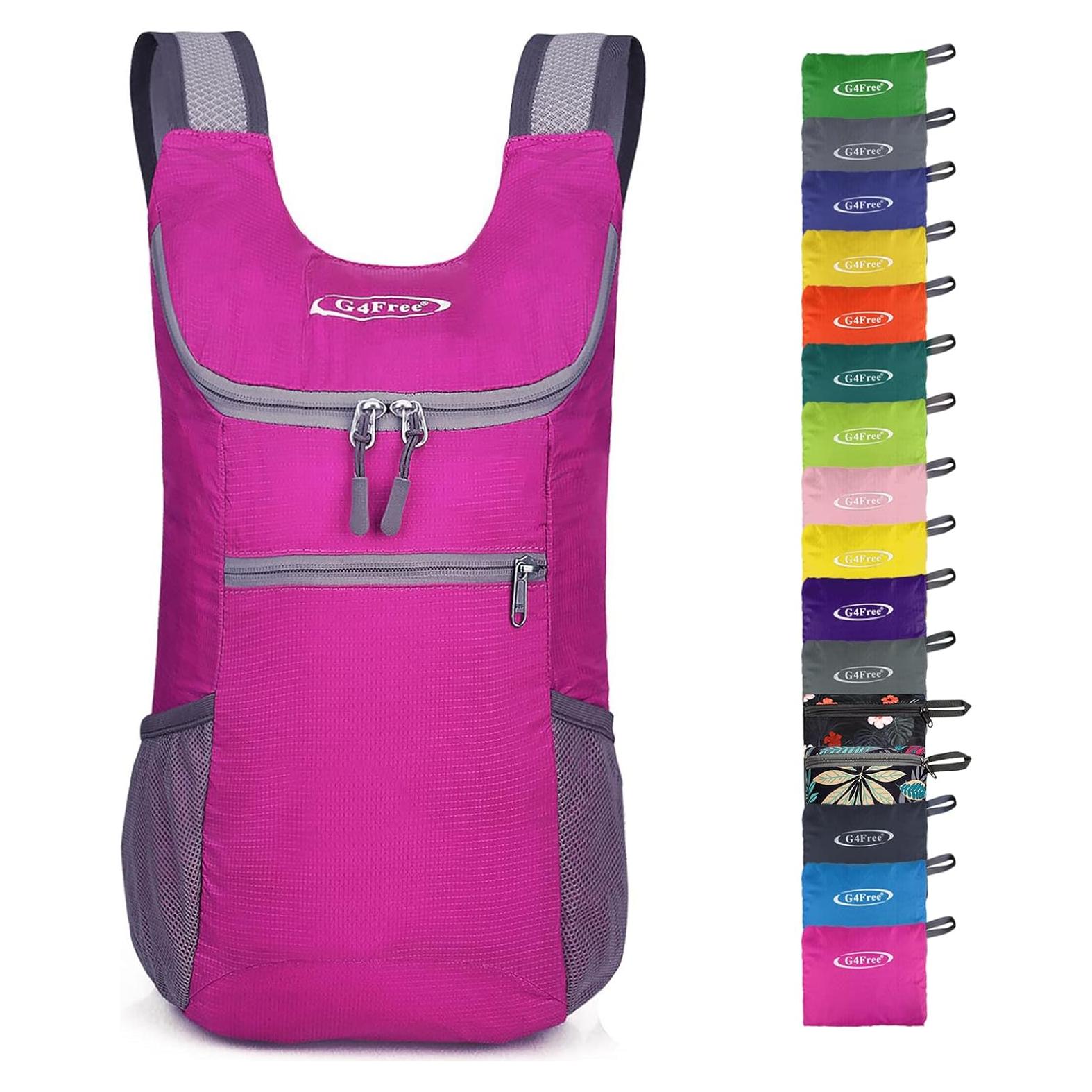 Mochila de Senderismo Plegable G4Free 11L Rosa Unisex