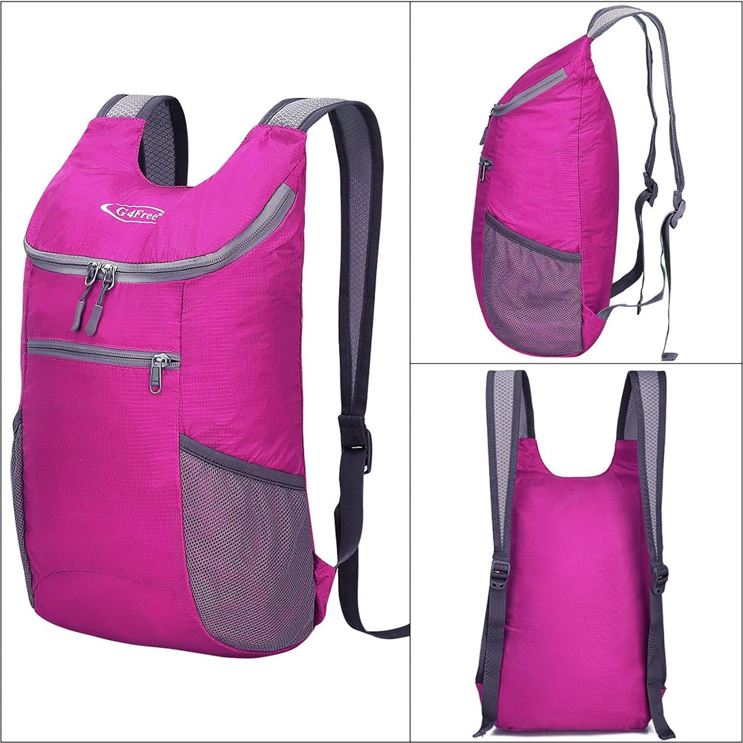 Mochila de Senderismo Plegable G4Free 11L Rosa Unisex
