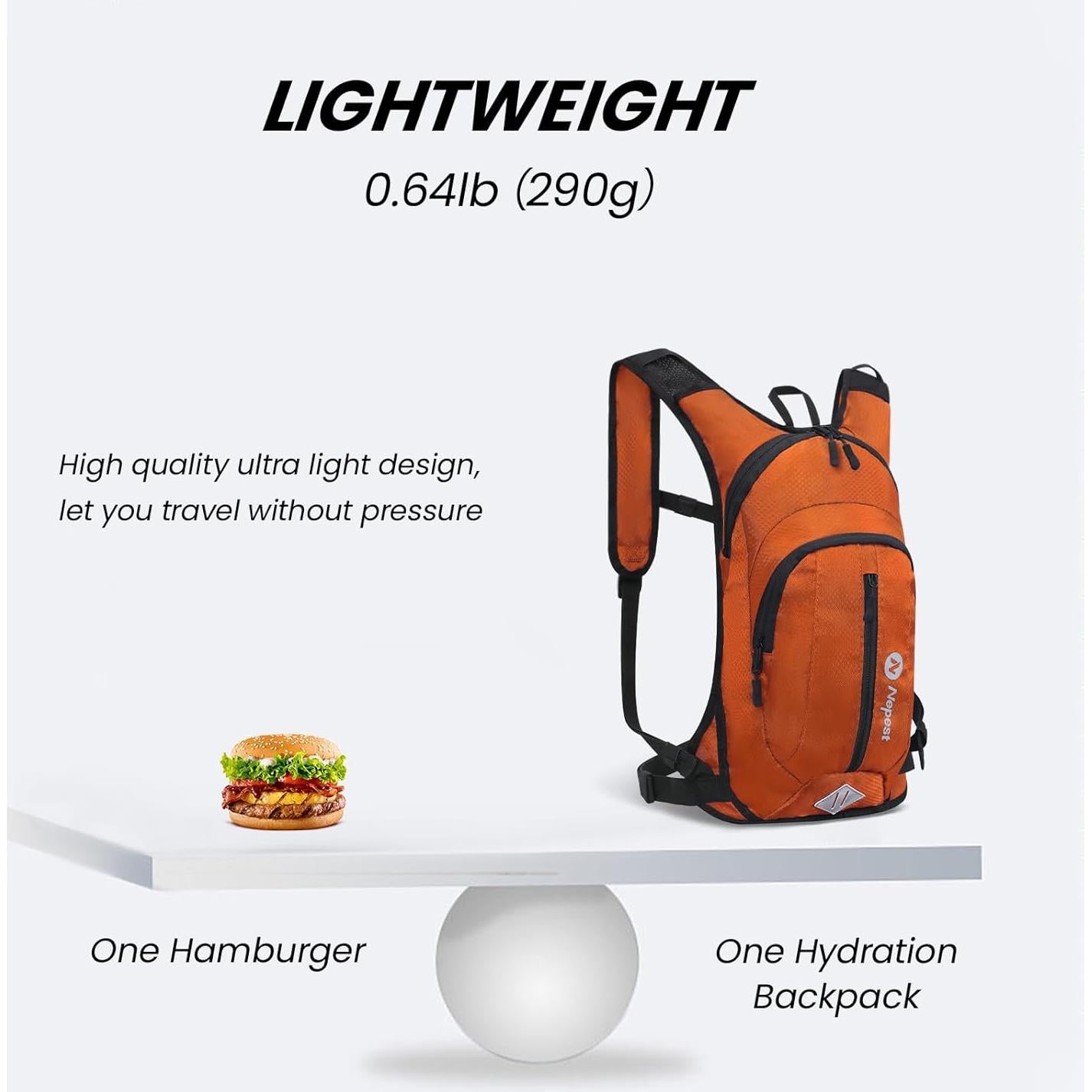 Mochila de Hidratación Nepest NP10140124 2L Unisex Naranja