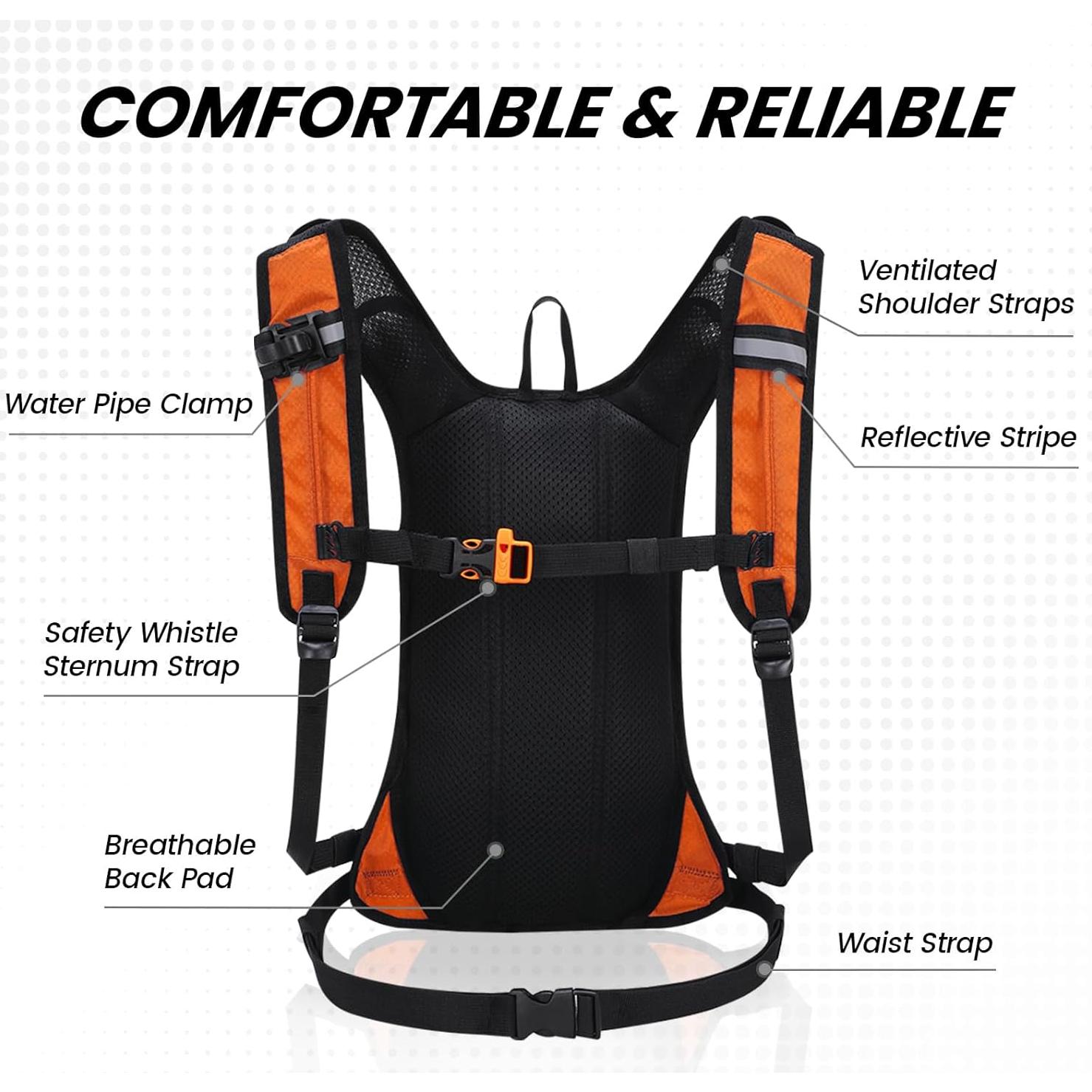 Mochila de Hidratación Nepest NP10140124 2L Unisex Naranja