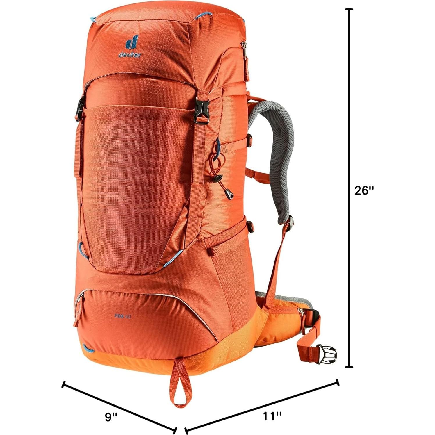 Mochila Deuter Fox 40L Unisex Paprika-Mandarina Ergonómica