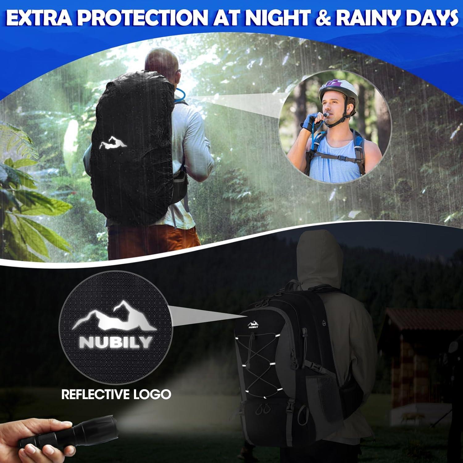 Mochila de Senderismo NUBILY 50L Impermeable Unisex