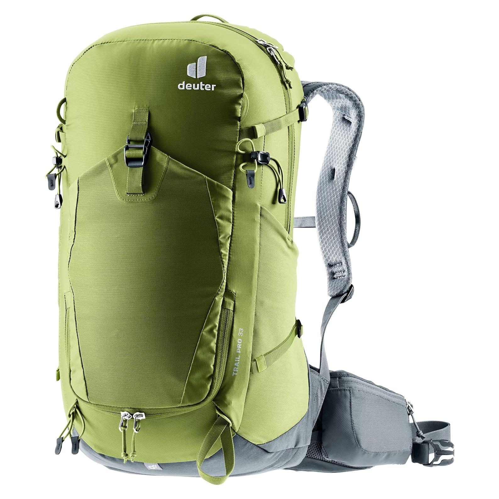 Mochila Deuter Trail Pro 33L Unisex para Senderismo Pradera-Gris