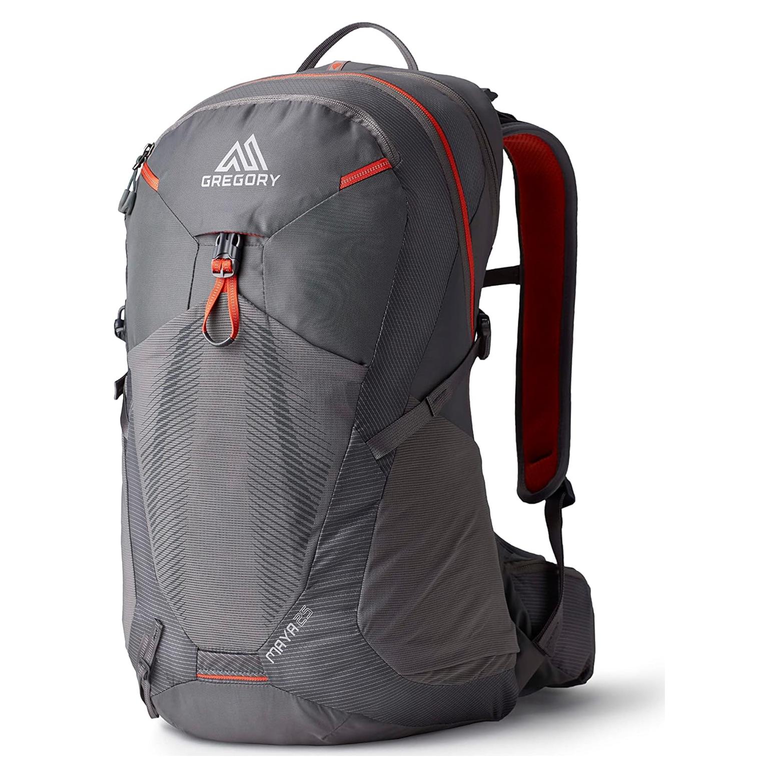 Maya 25L Women's Day Hiking Backpack, Ventilated Backpanel, Built-In Hydration Attachment for Water Bladder (Reservoir Not Included), One Size Fits All, Sunset Grey