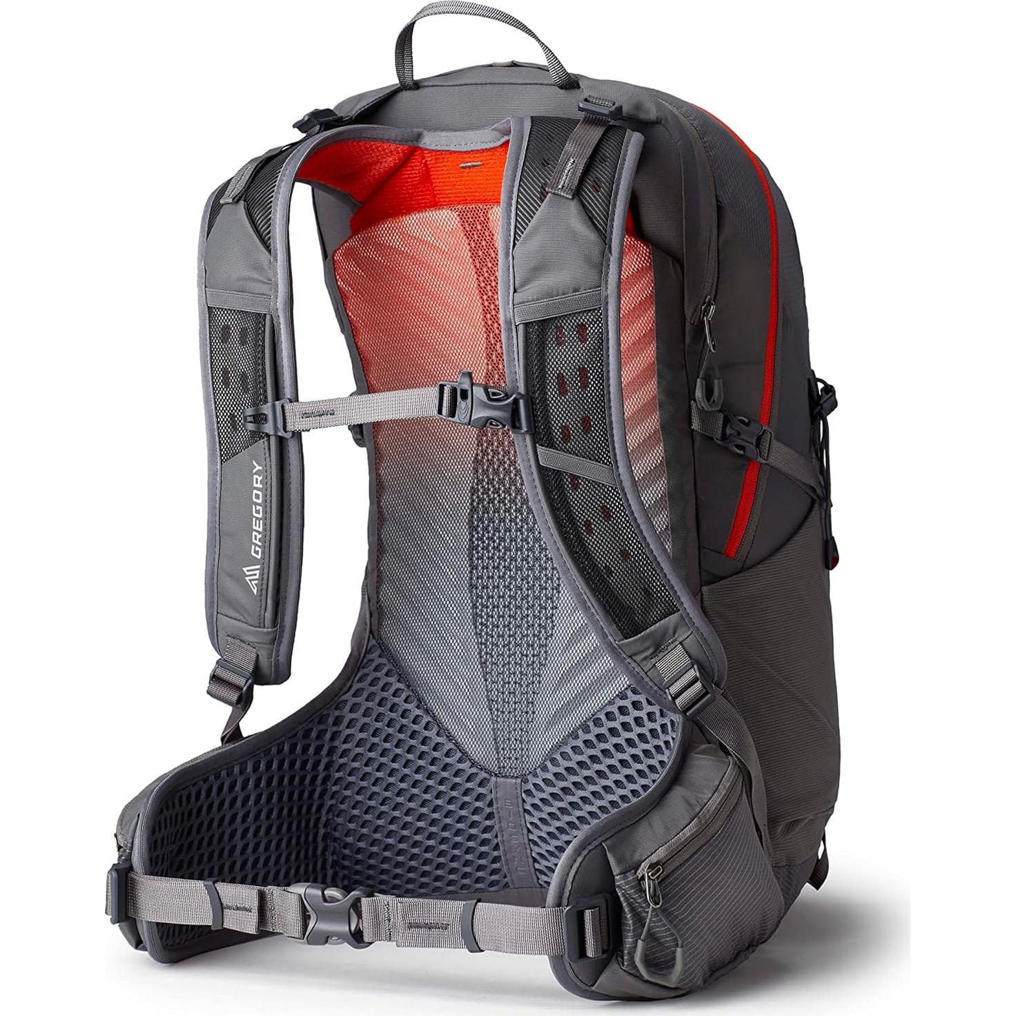 Maya 25L Women's Day Hiking Backpack, Ventilated Backpanel, Built-In Hydration Attachment for Water Bladder (Reservoir Not Included), One Size Fits All, Sunset Grey